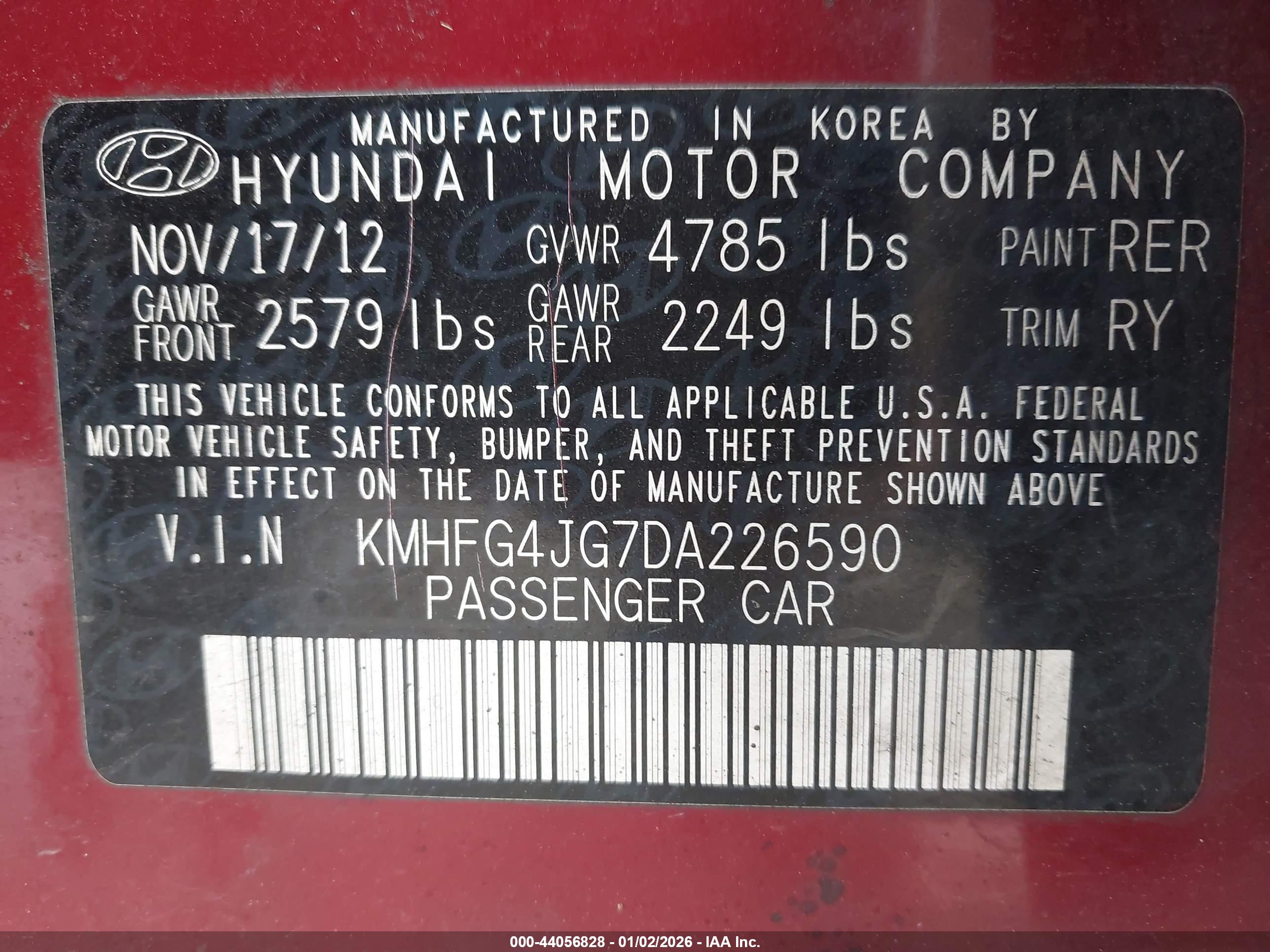 HYUNDAI AZERA image 9