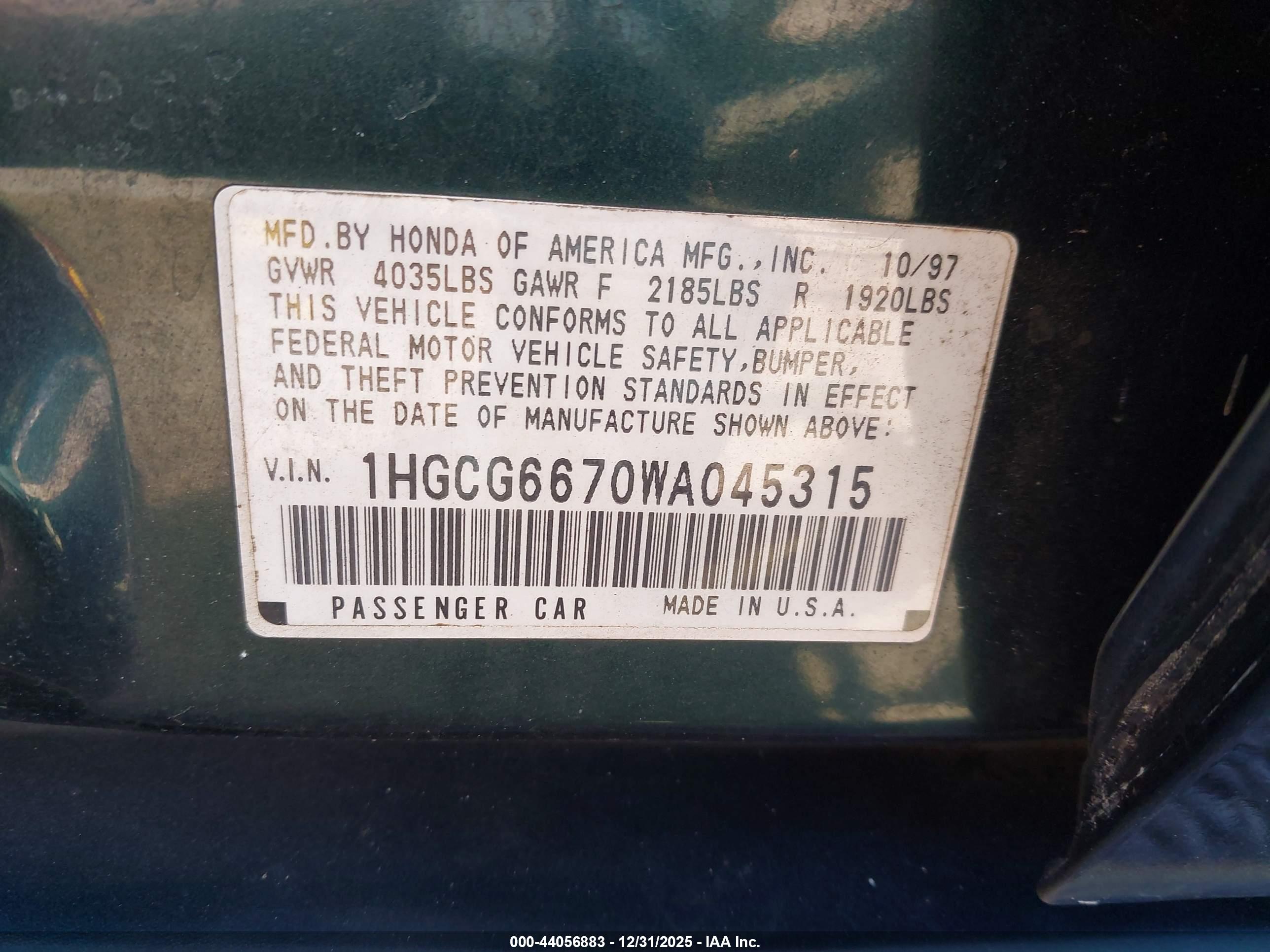 HONDA ACCORD image 9