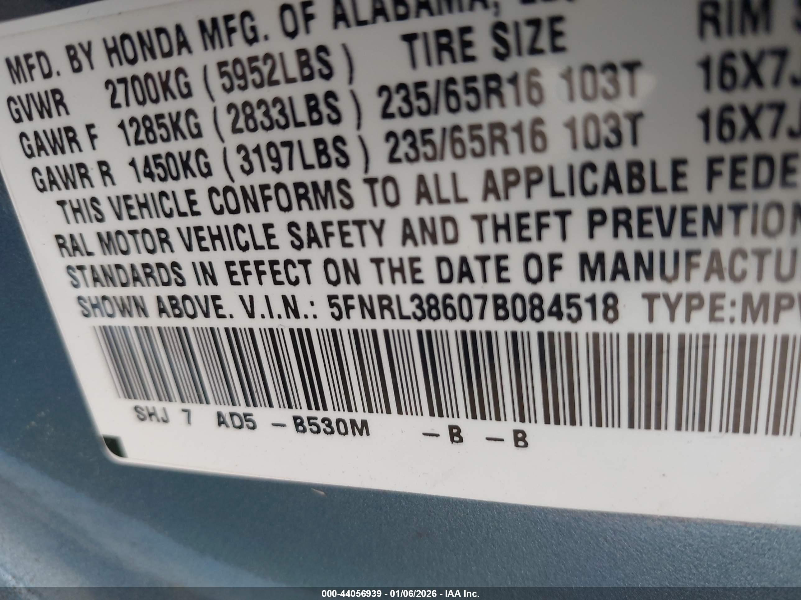 HONDA ODYSSEY image 9