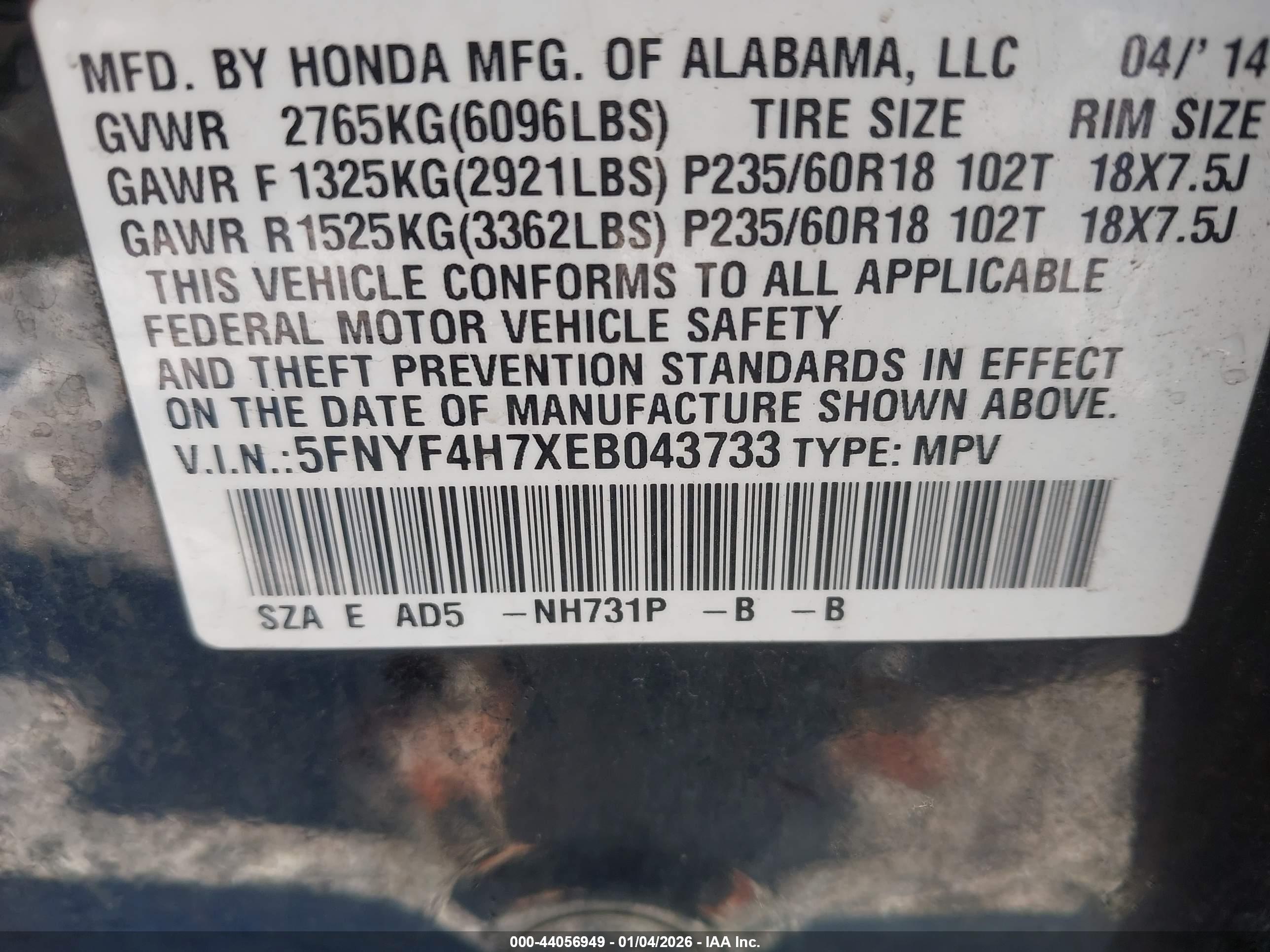 HONDA PILOT image 9