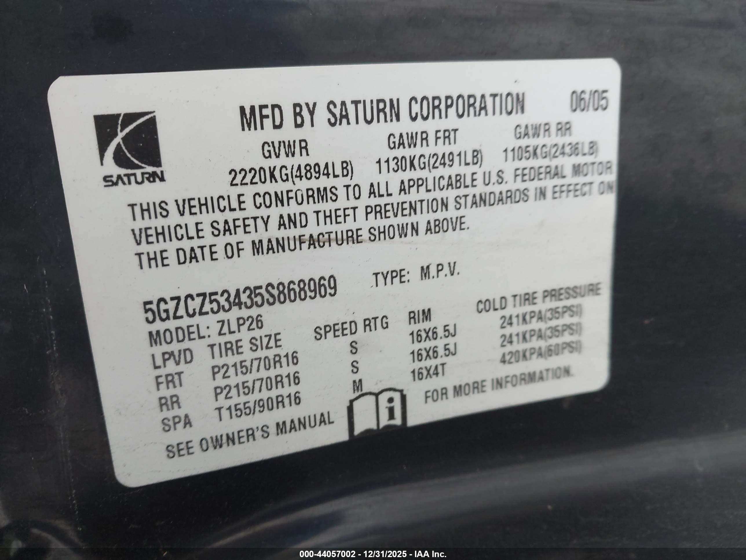 SATURN VUE image 9