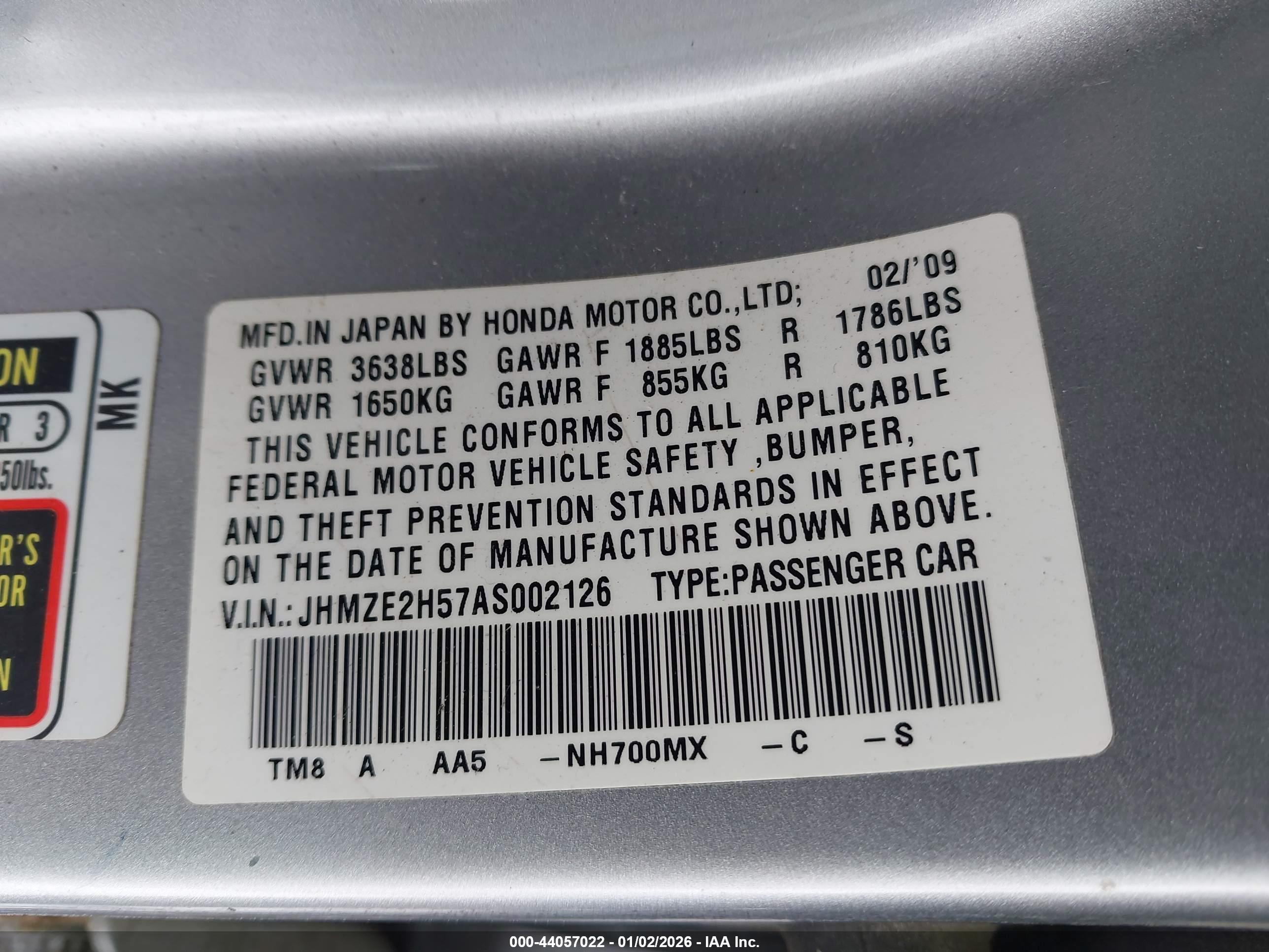 HONDA INSIGHT image 9