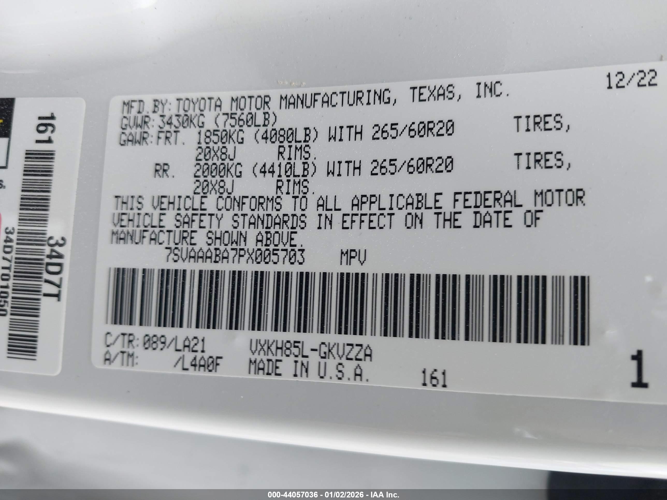 TOYOTA SEQUOIA image 9