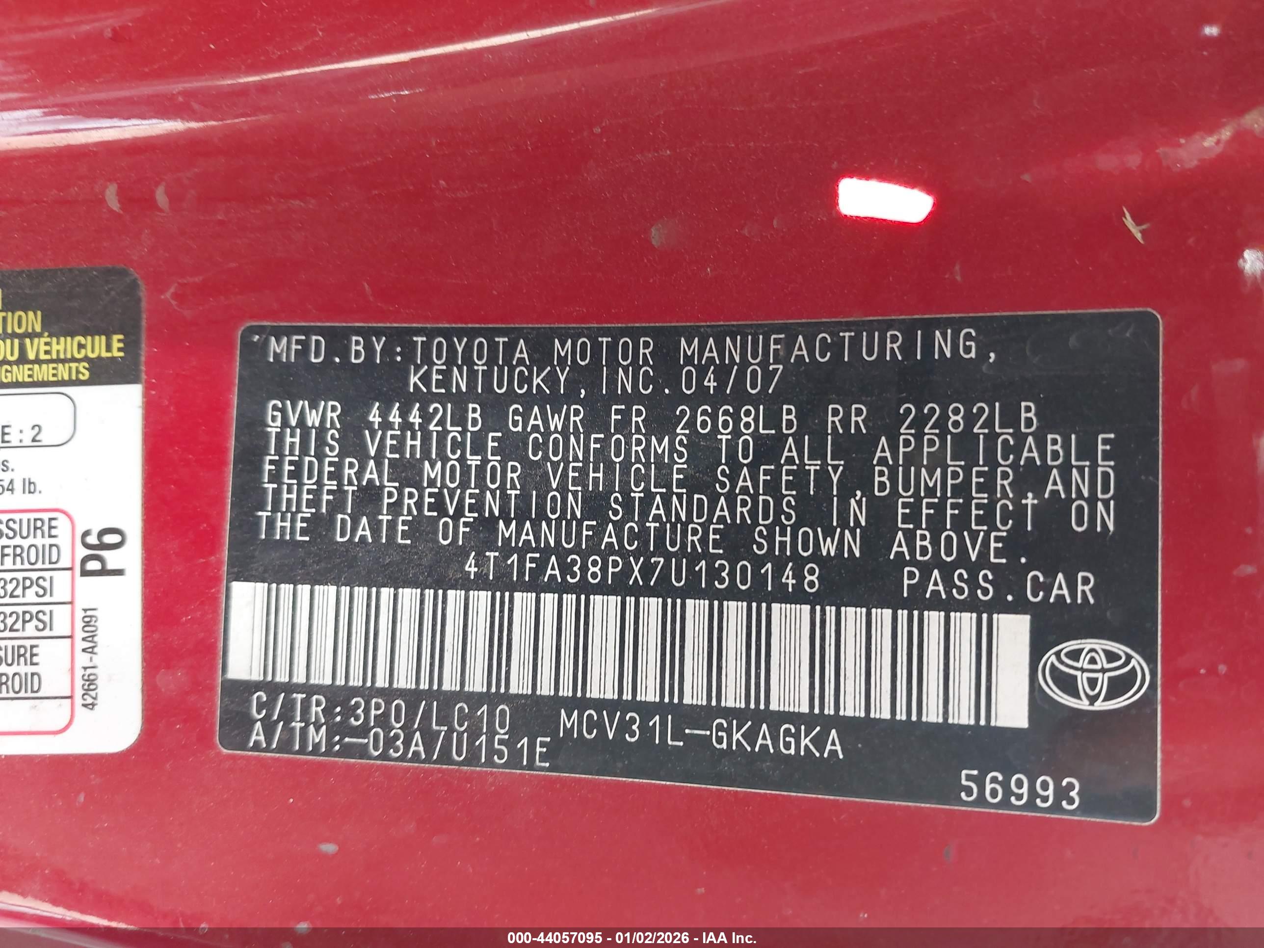 TOYOTA CAMRY image 9
