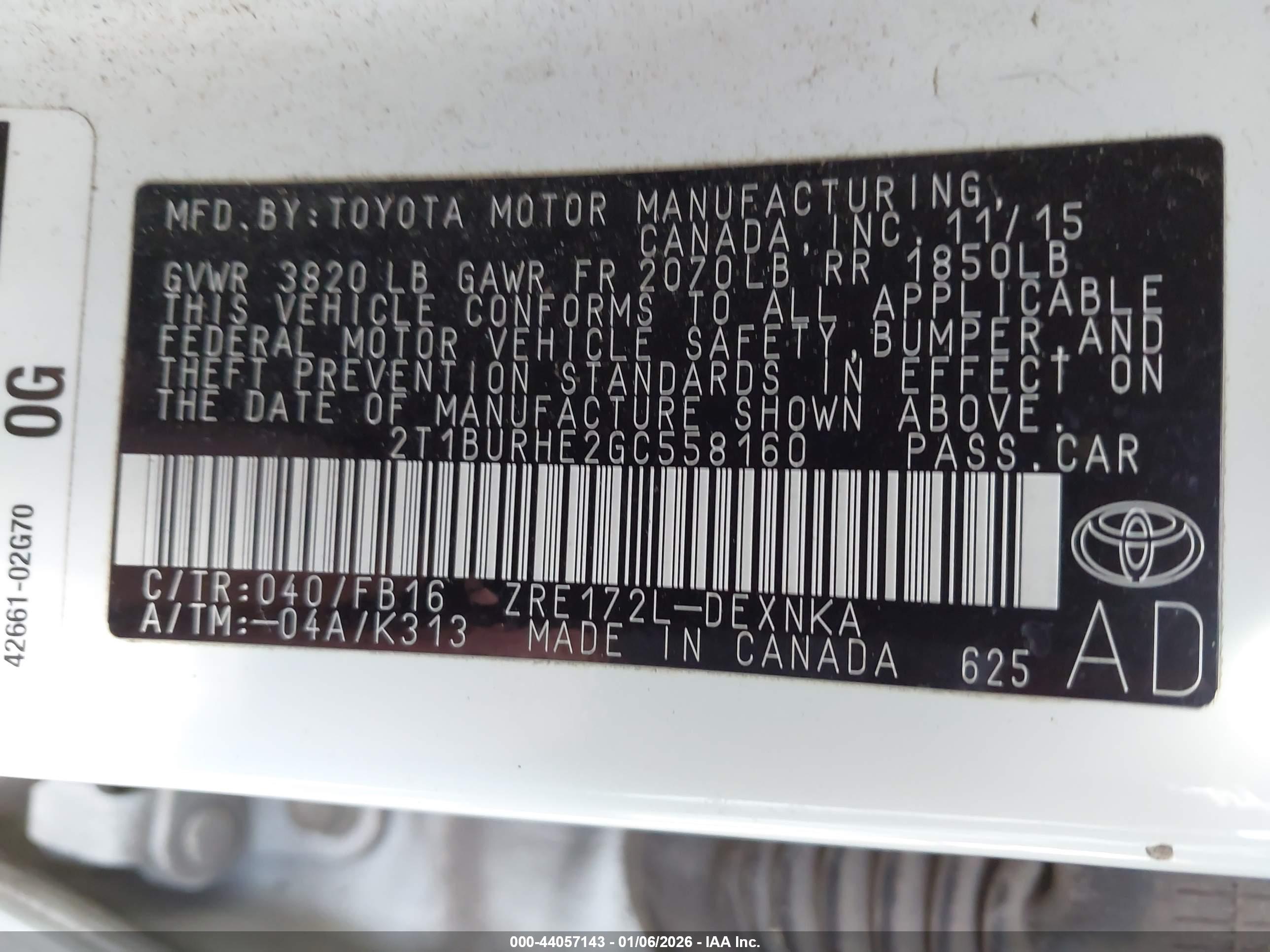TOYOTA COROLLA image 9