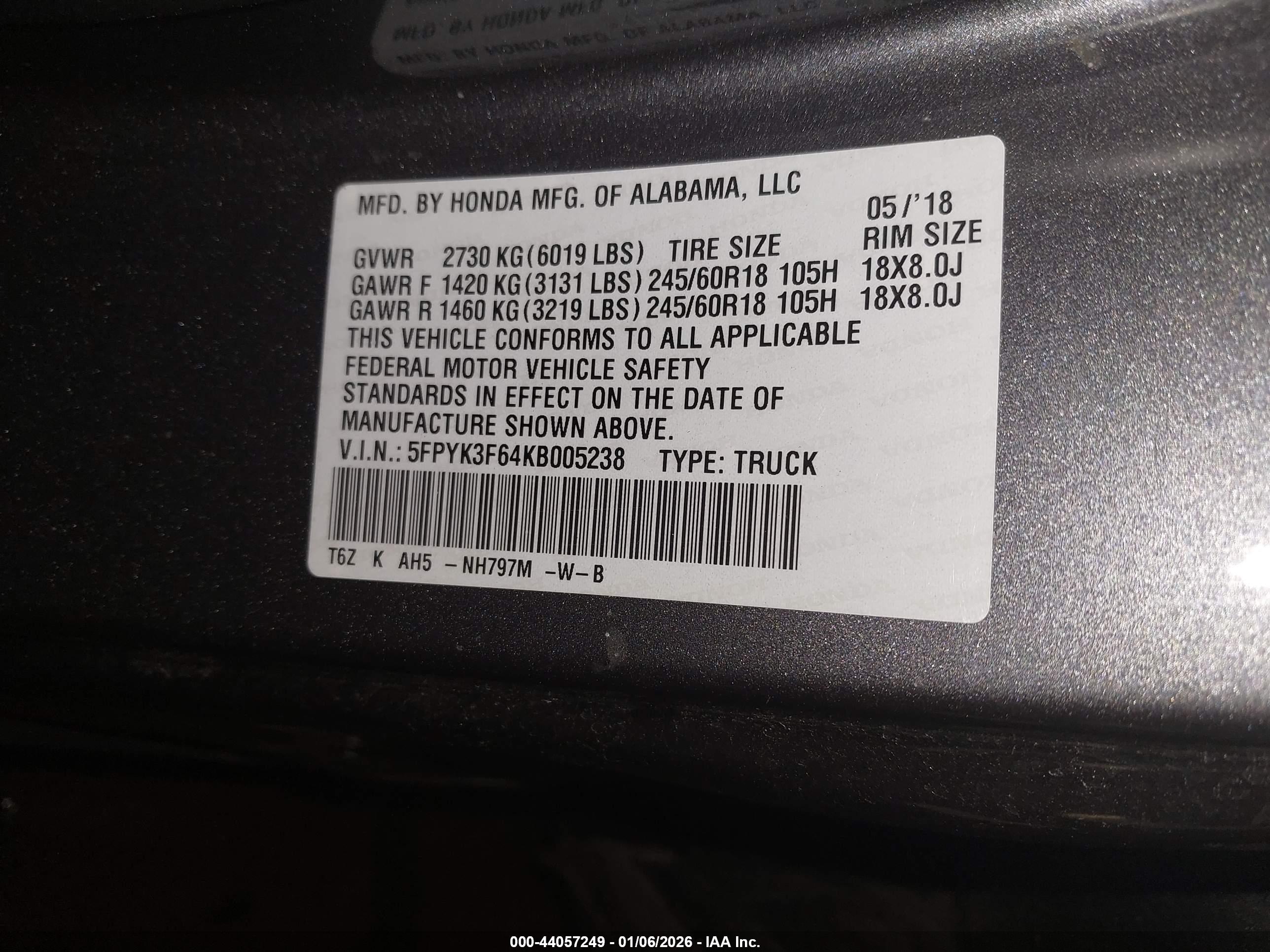 HONDA RIDGELINE image 9