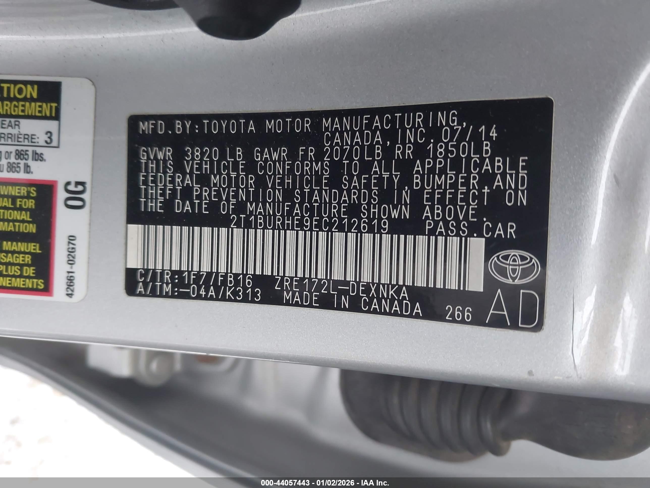 TOYOTA COROLLA image 9