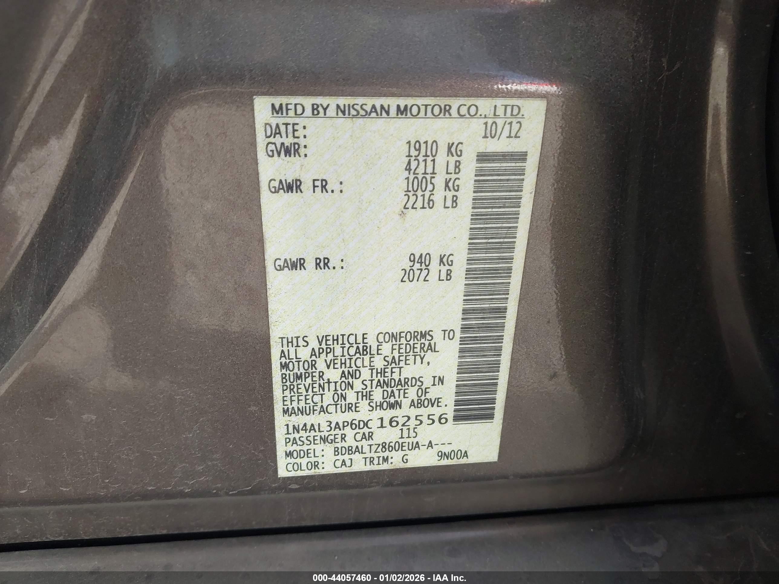 NISSAN ALTIMA image 9
