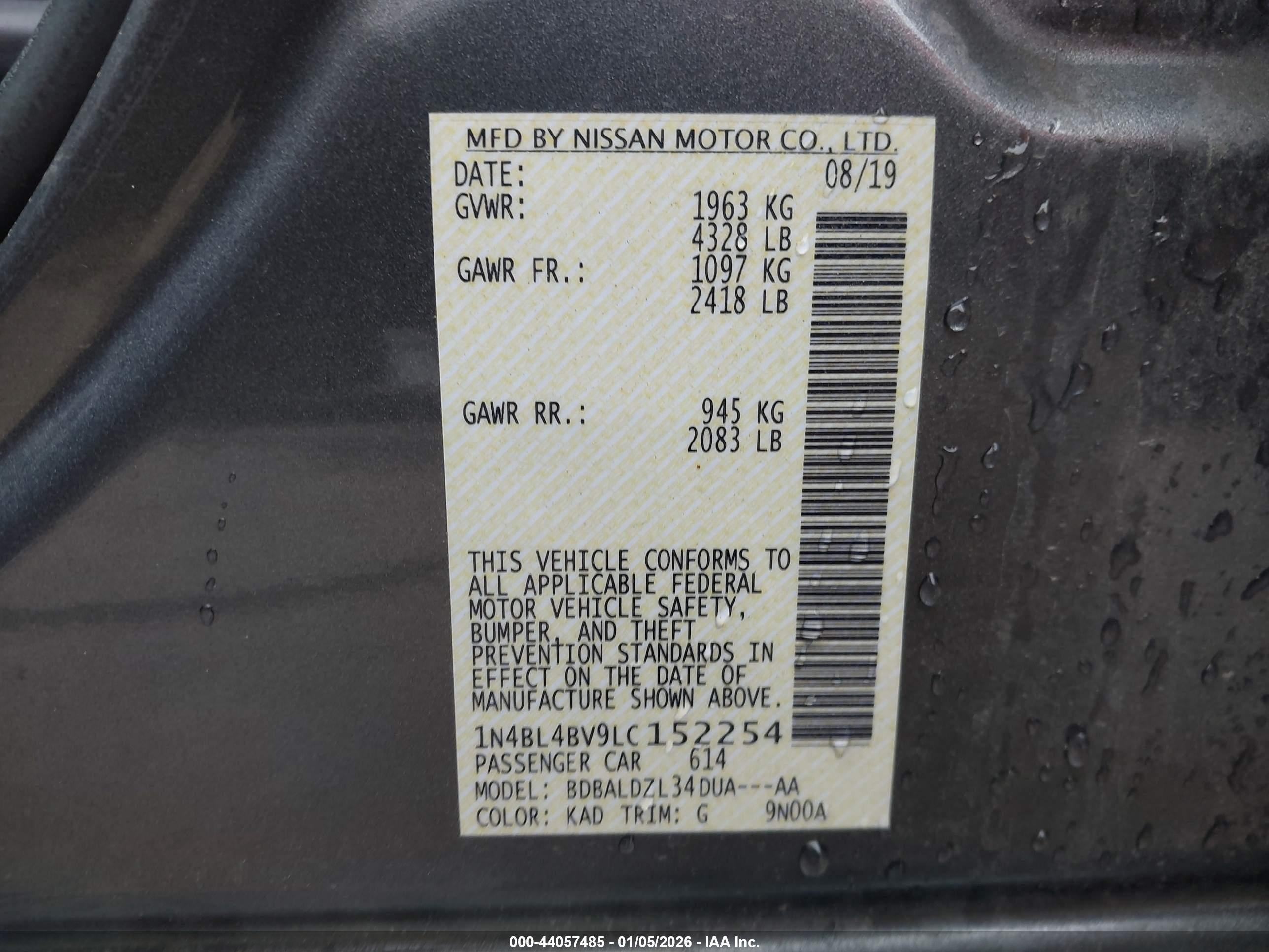 NISSAN ALTIMA image 9
