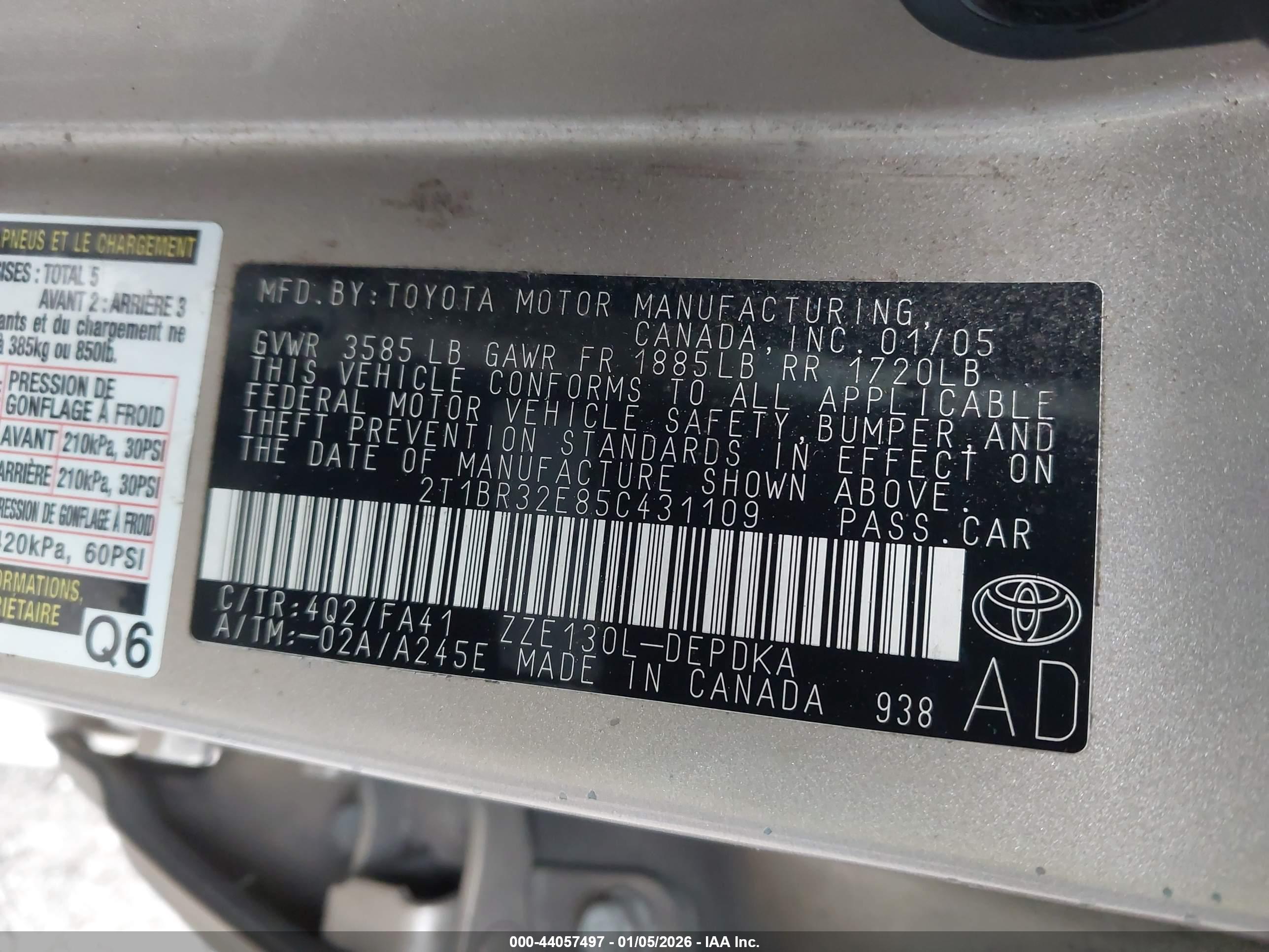 TOYOTA COROLLA image 9