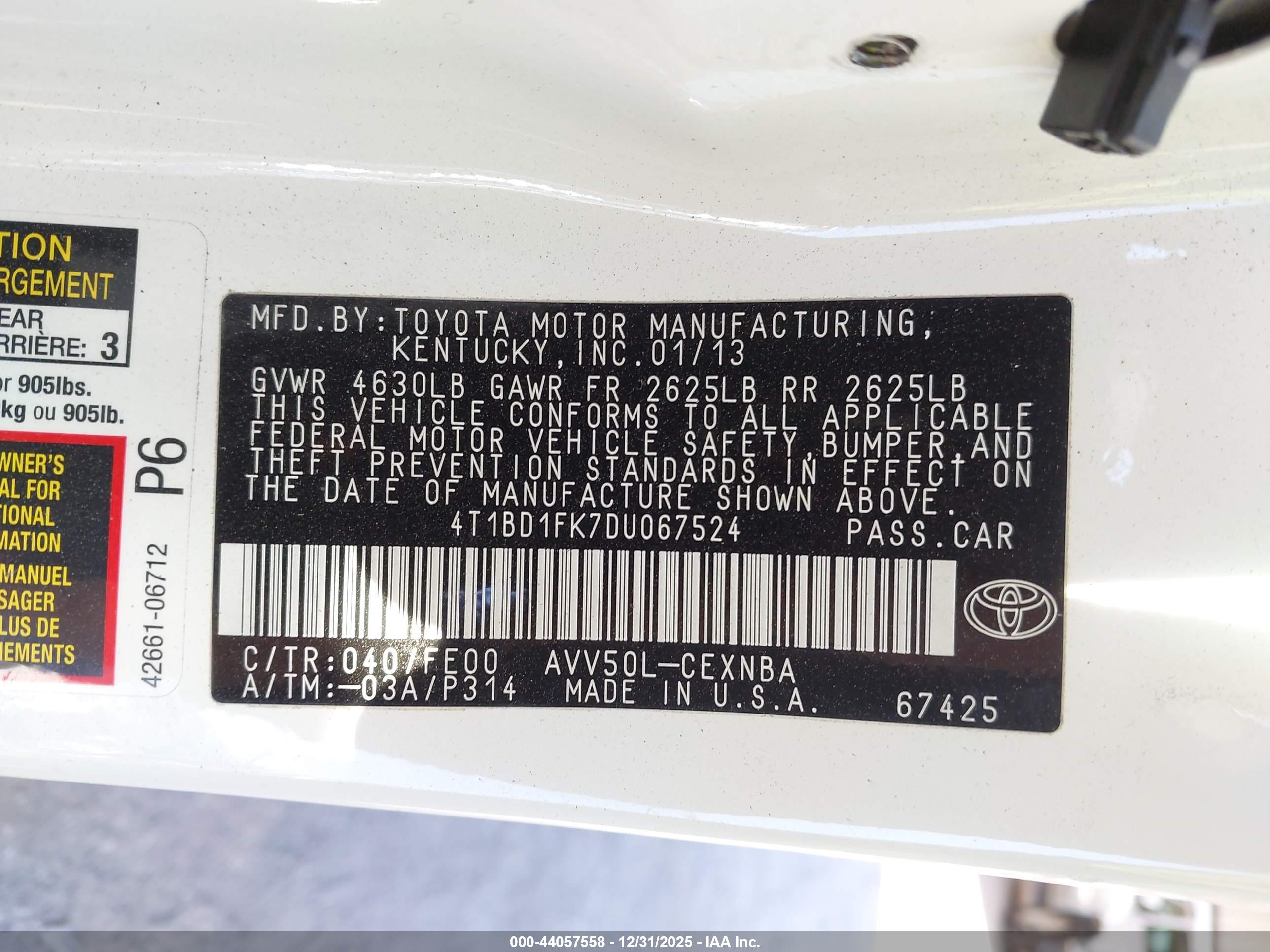 TOYOTA CAMRY image 9