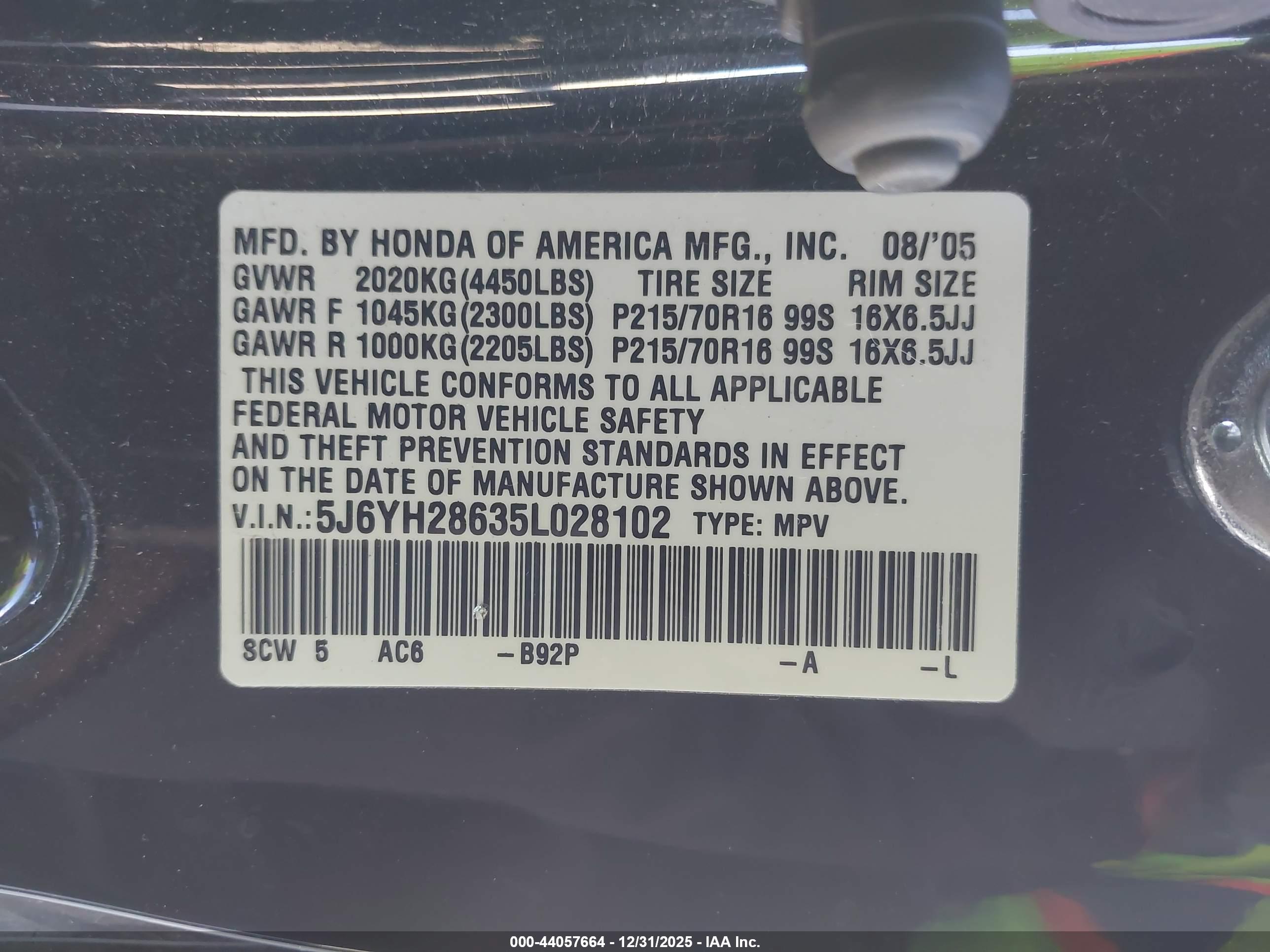 HONDA ELEMENT image 9