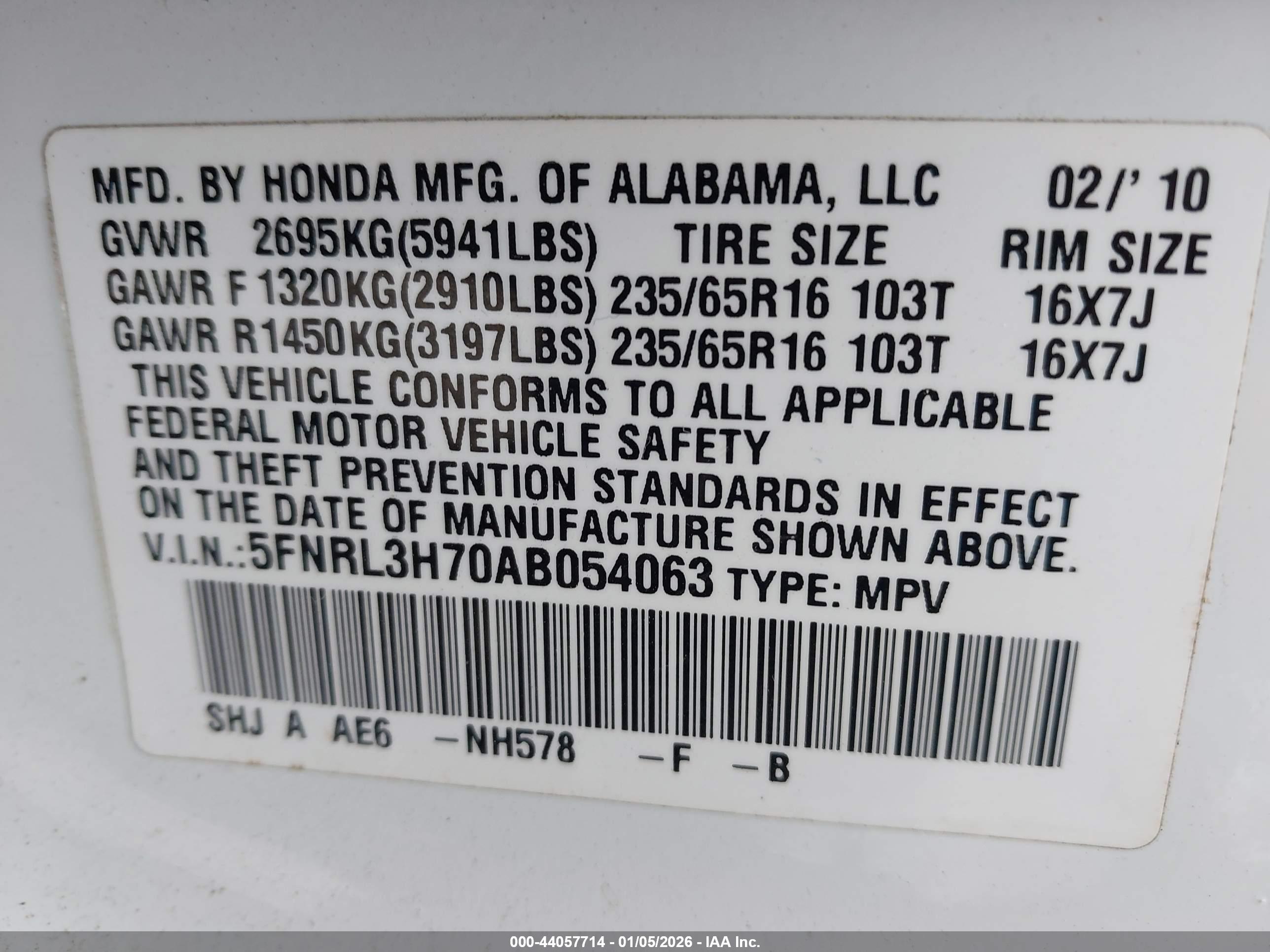 HONDA ODYSSEY image 9