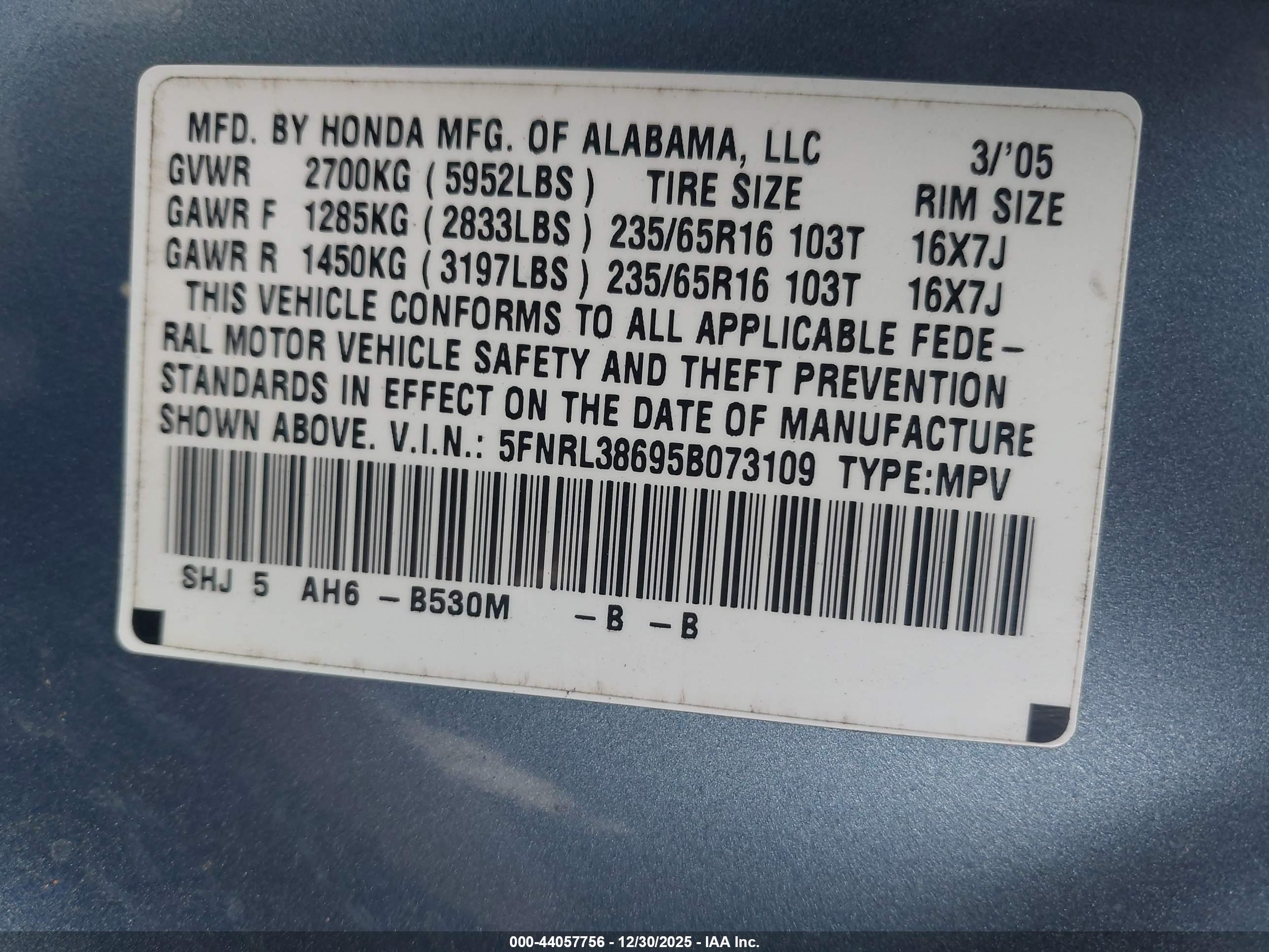 HONDA ODYSSEY image 9