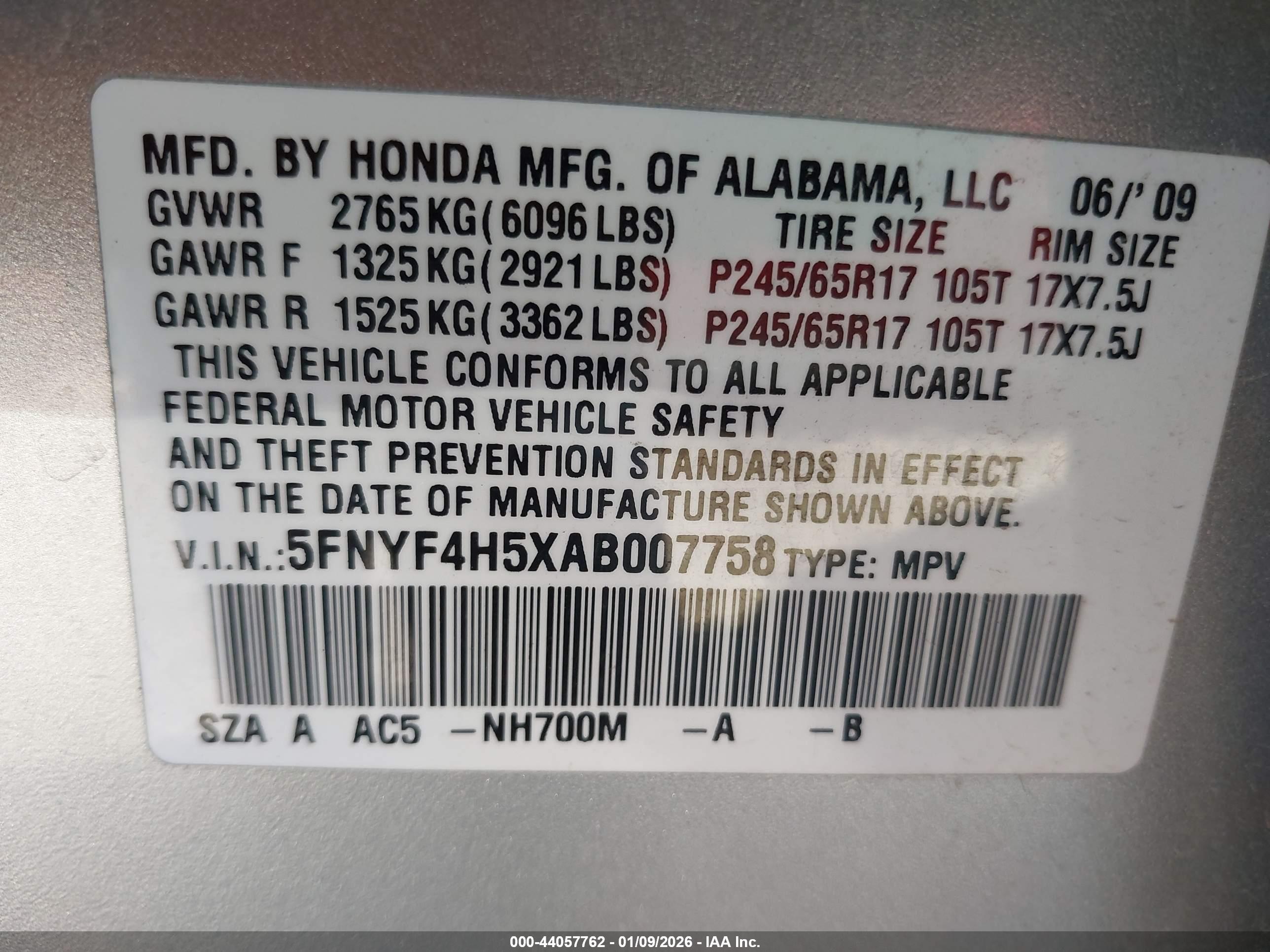 HONDA PILOT image 9
