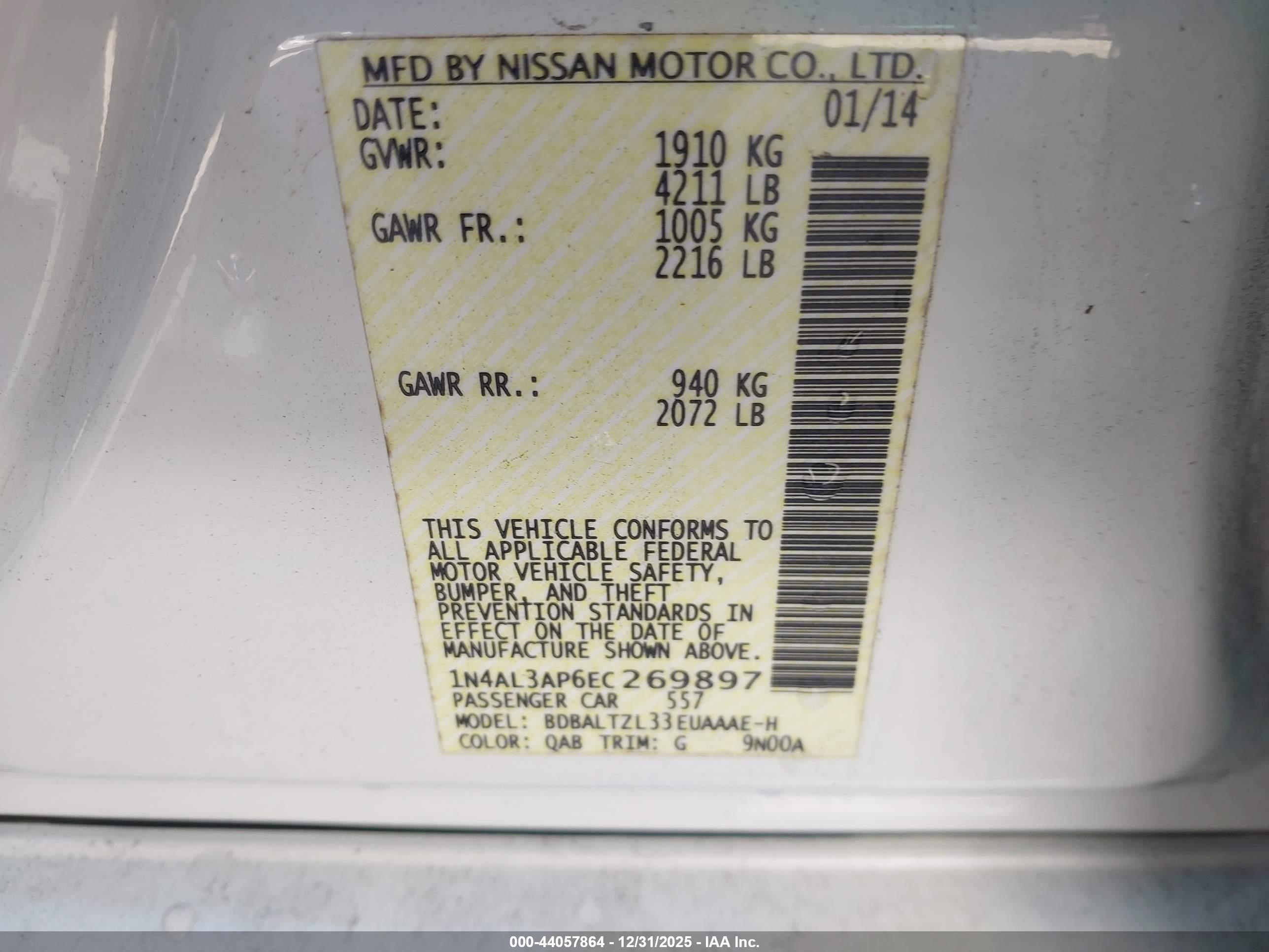 NISSAN ALTIMA image 9