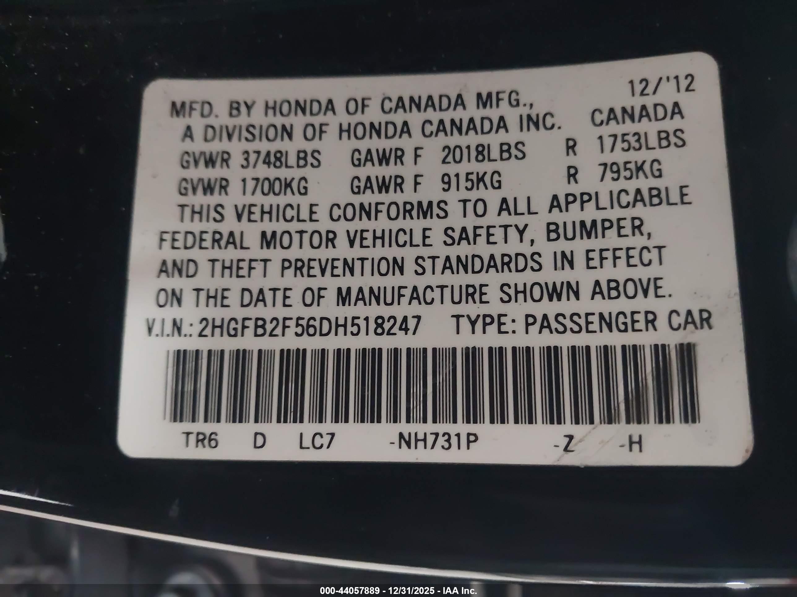HONDA CIVIC image 9