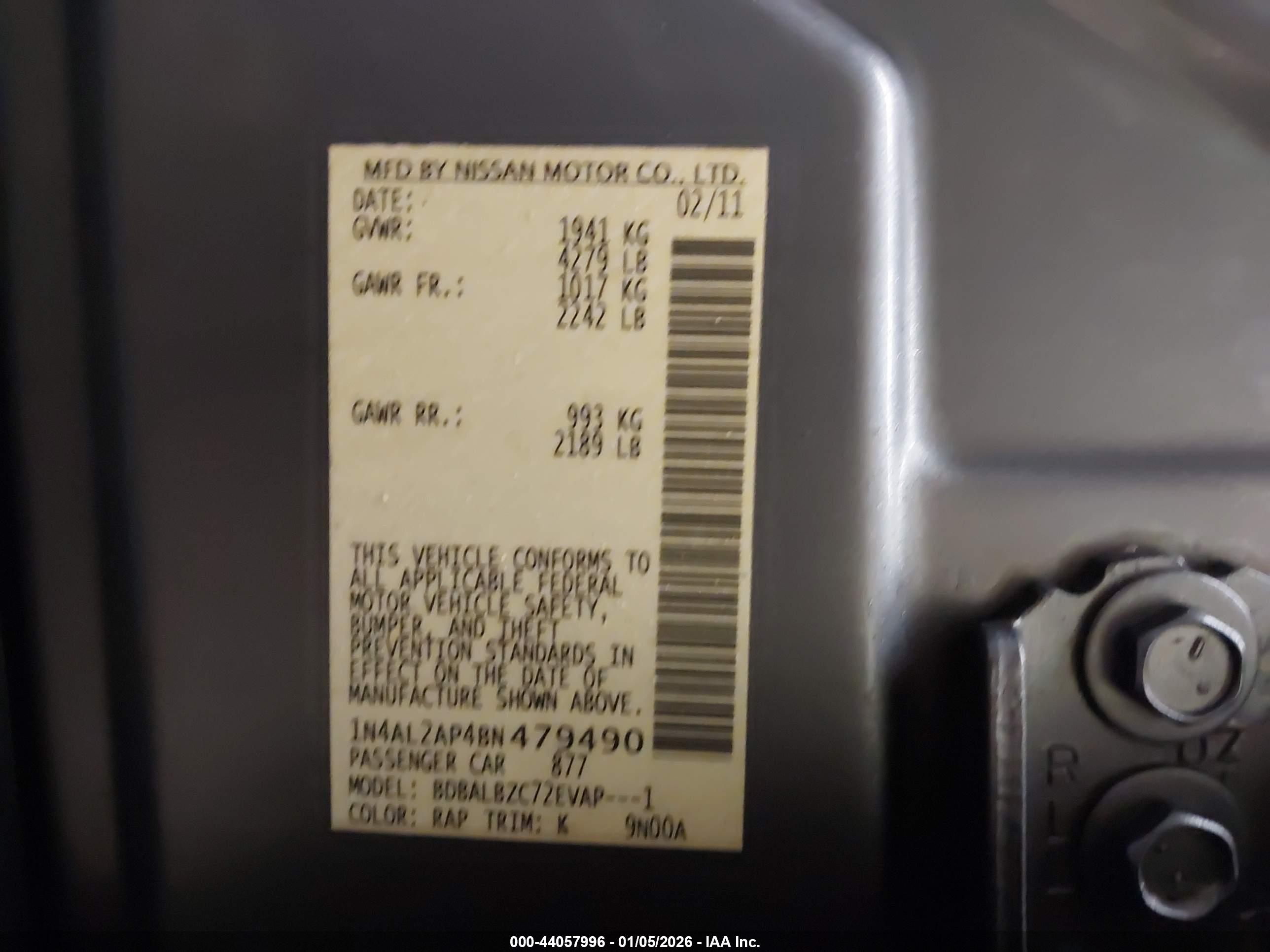 NISSAN ALTIMA image 9
