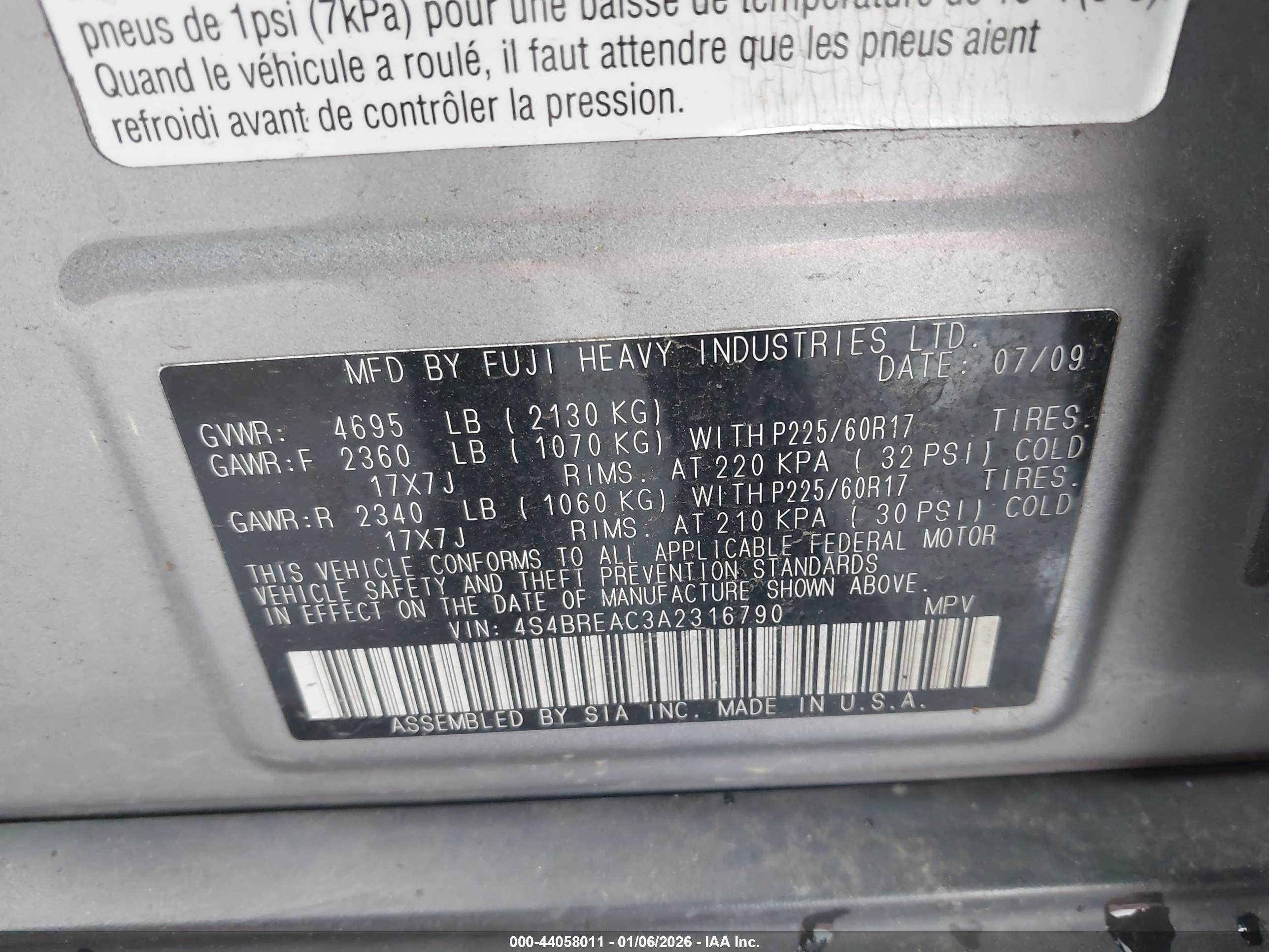 SUBARU OUTBACK image 9