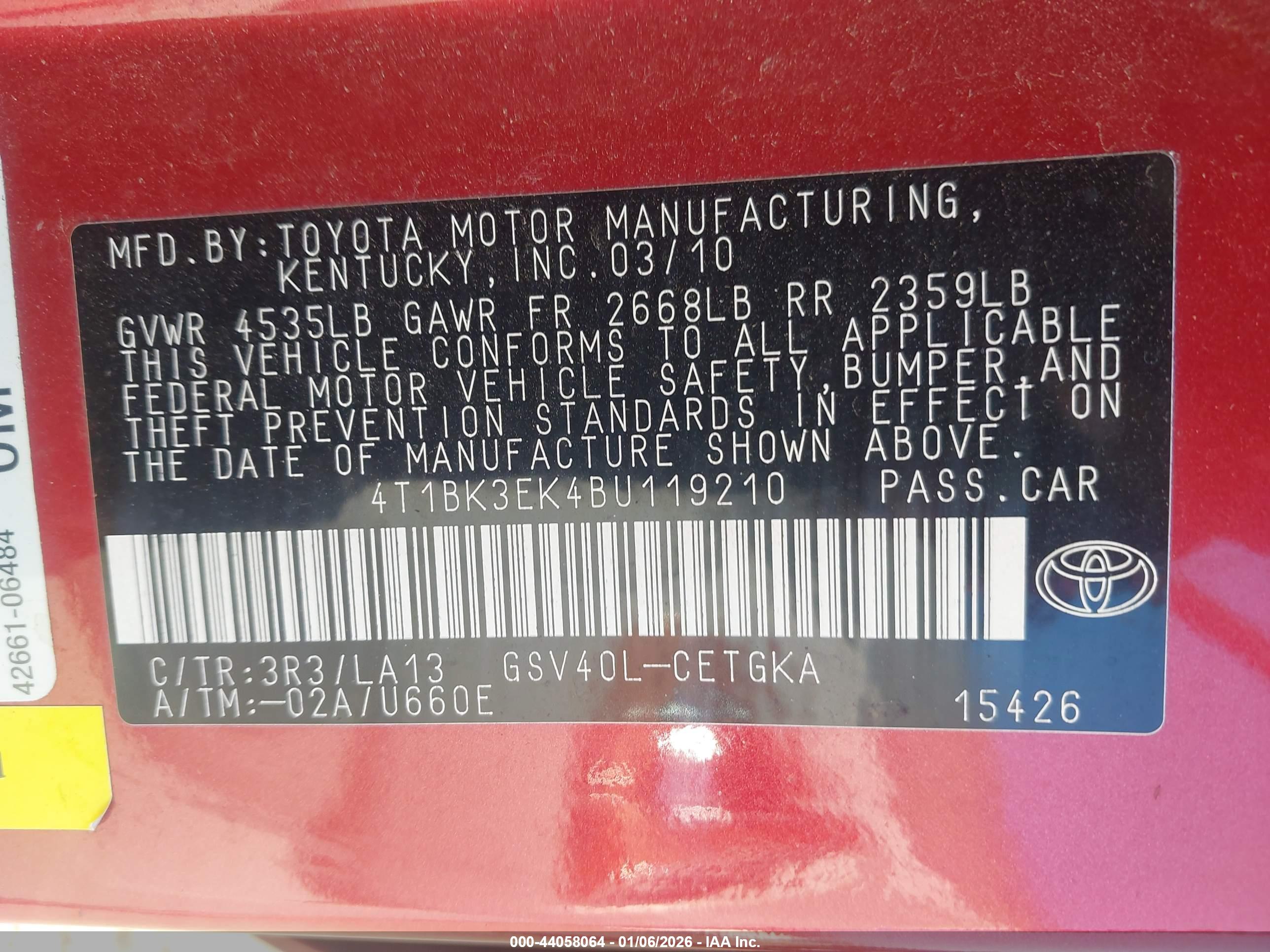 TOYOTA CAMRY image 9