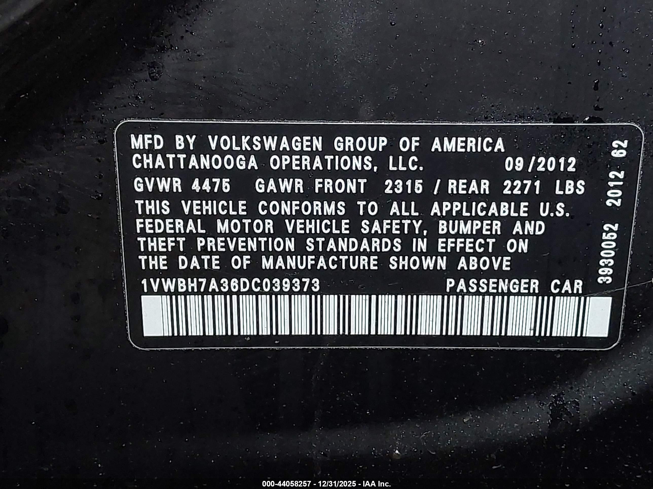 VOLKSWAGEN PASSAT image 9