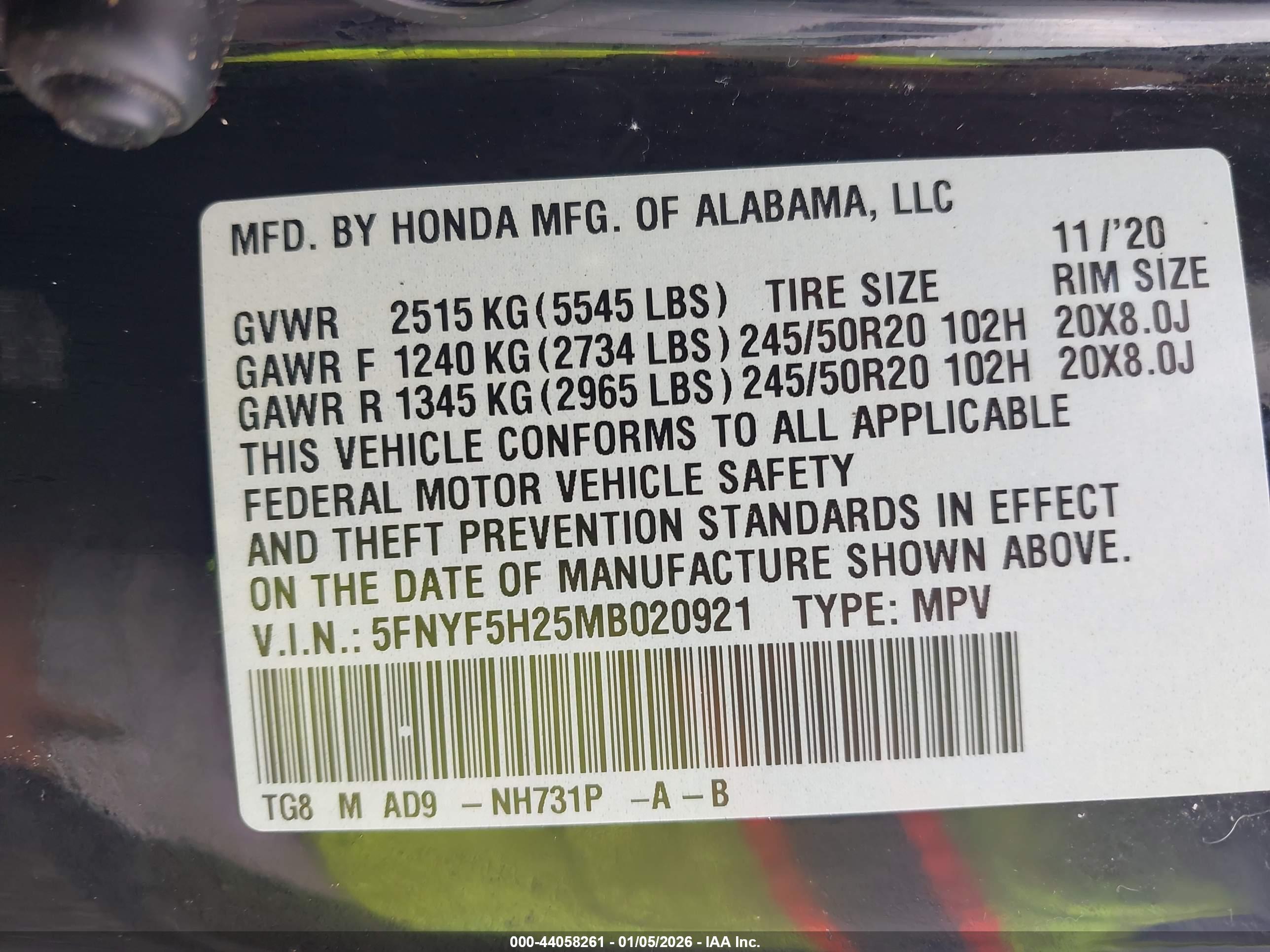 HONDA PILOT image 9