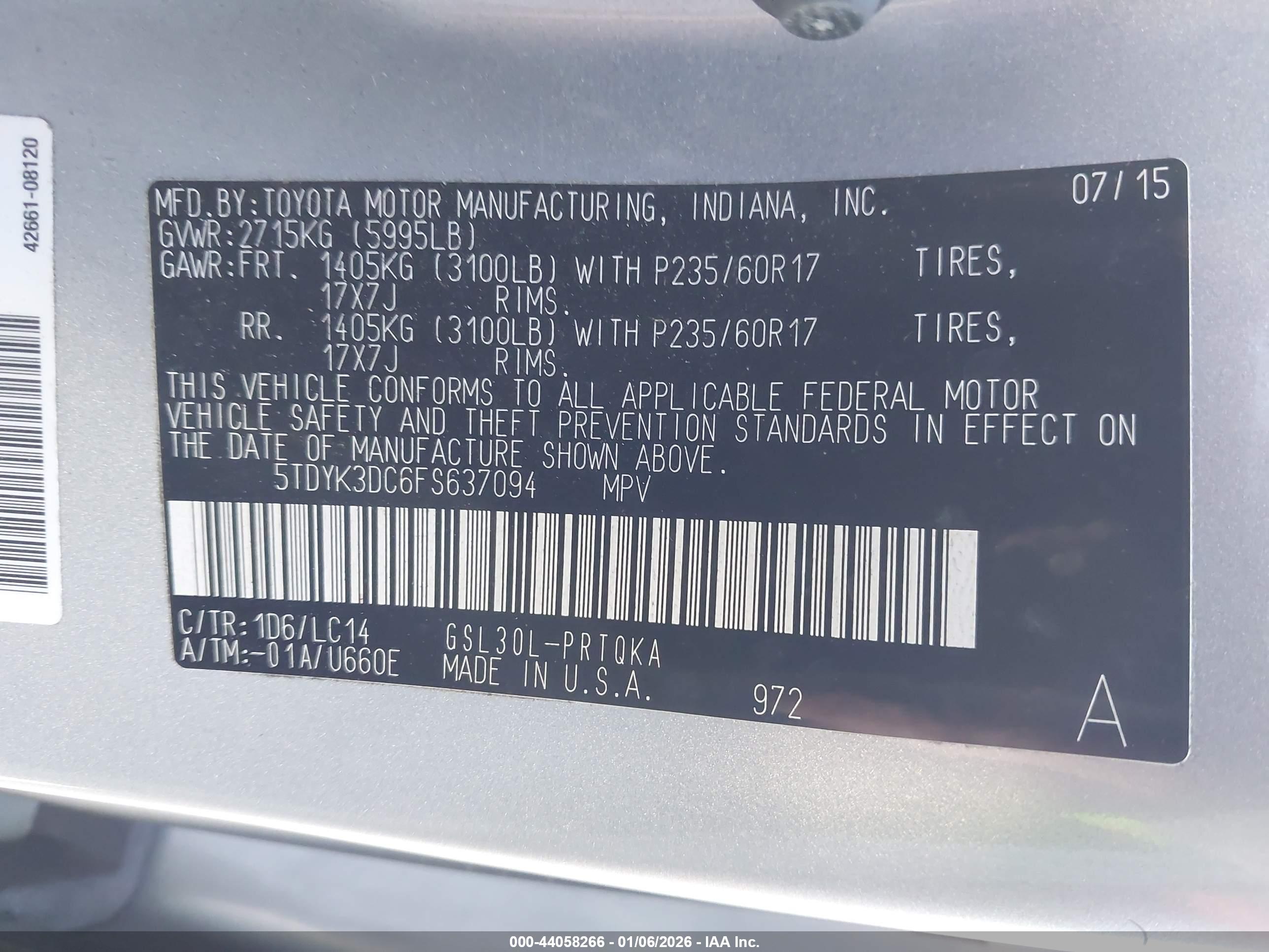 TOYOTA SIENNA image 9
