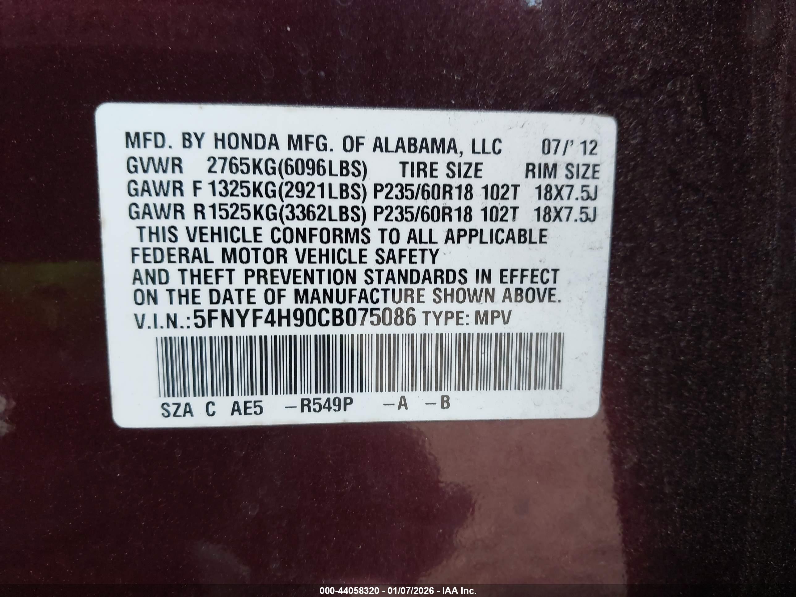 HONDA PILOT image 9