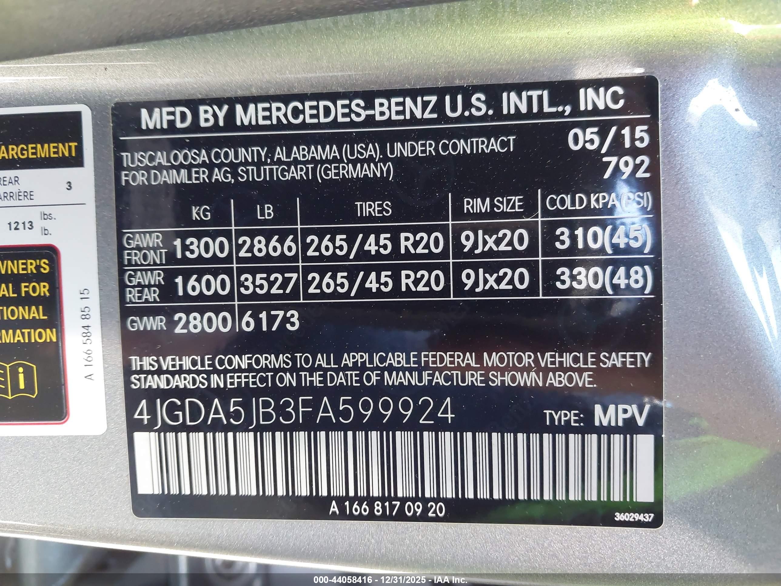 MERCEDES-BENZ ML image 9