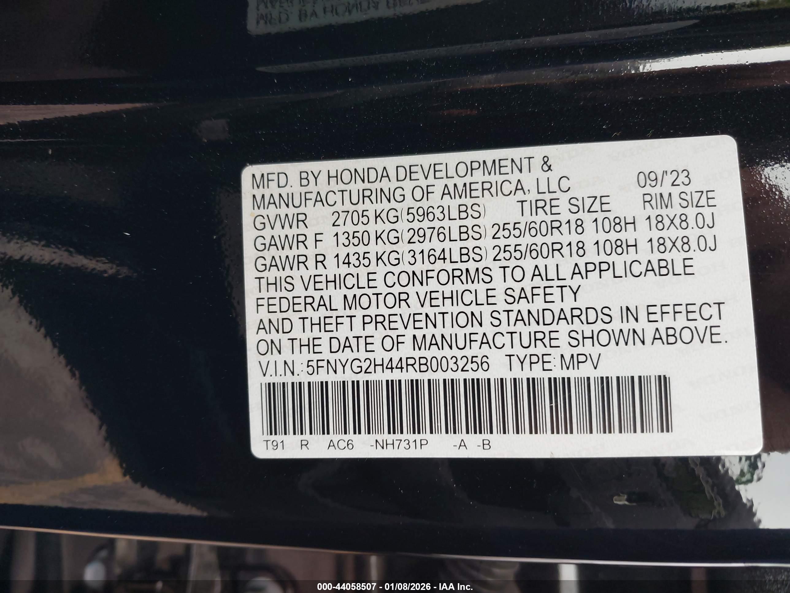 HONDA PILOT image 9