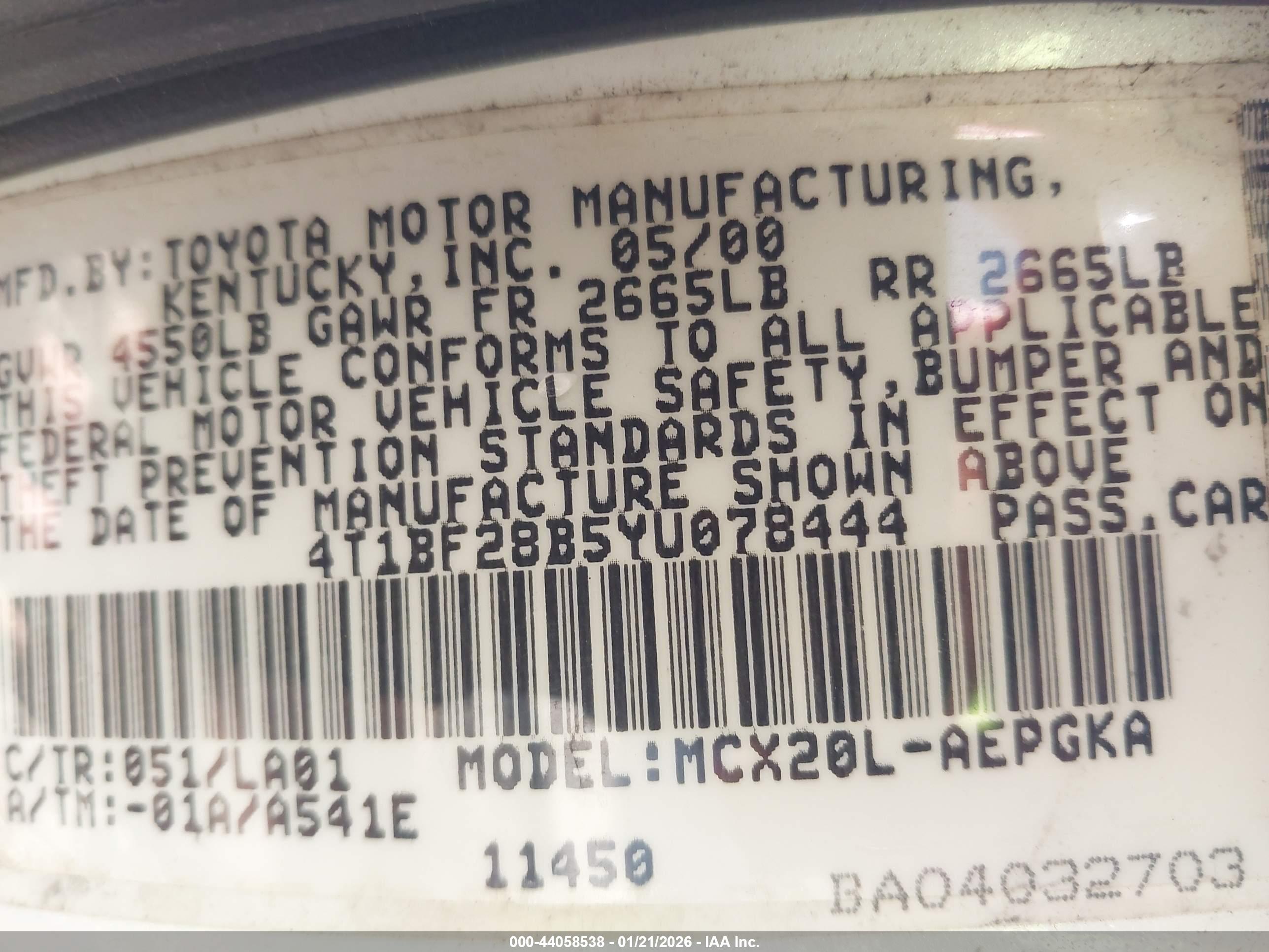 TOYOTA AVALON image 9