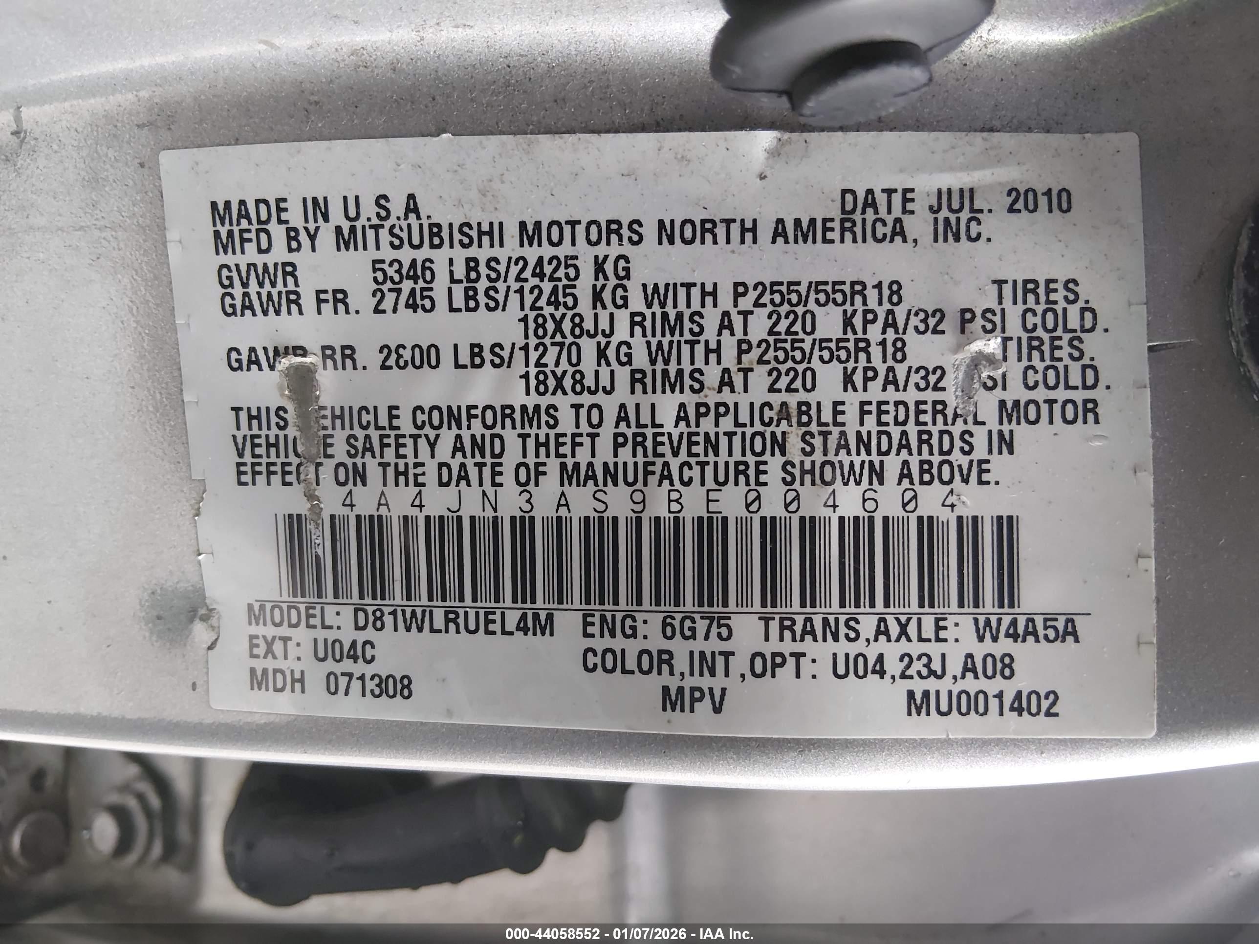 MITSUBISHI ENDEAVOR image 9