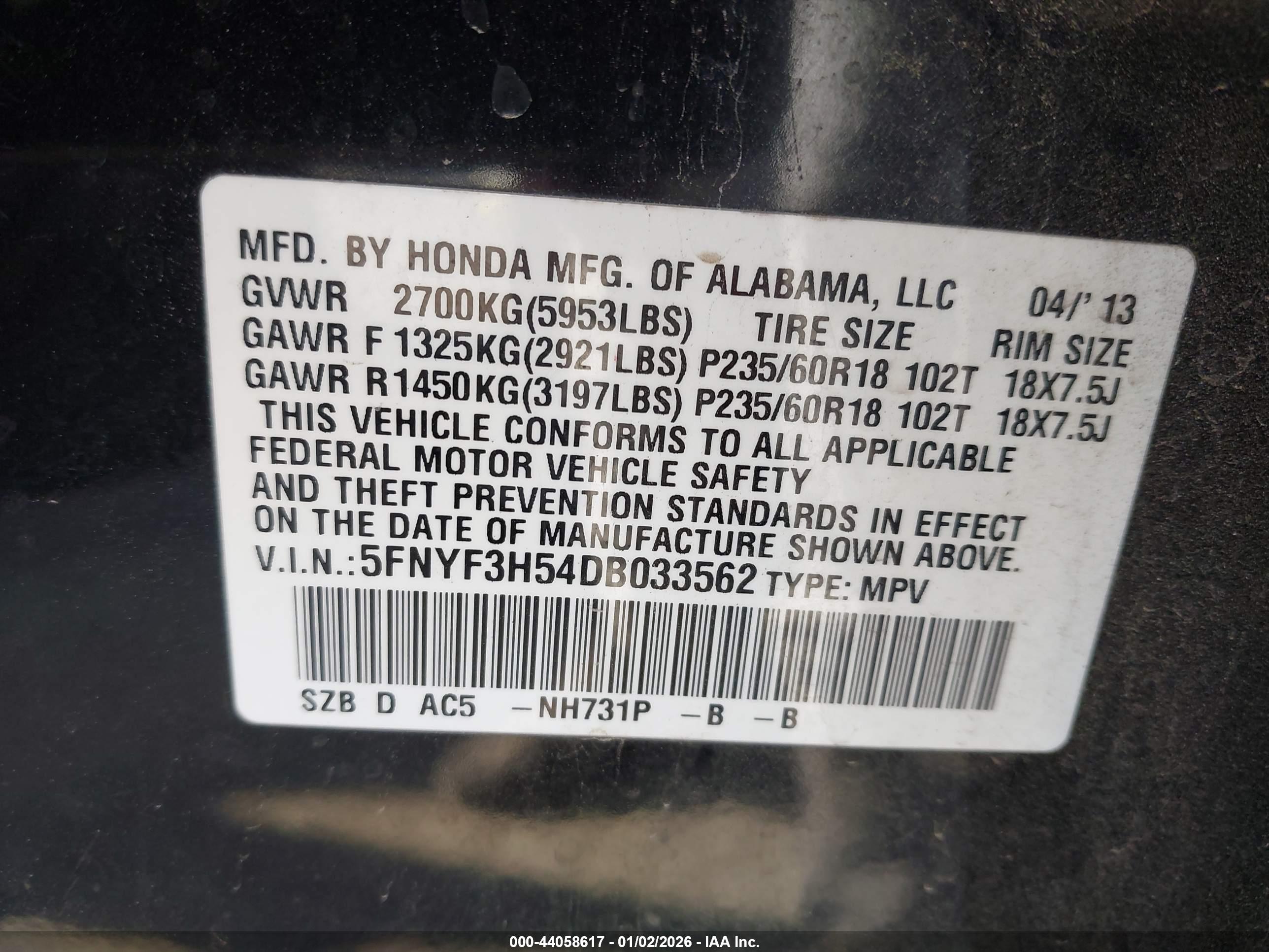 HONDA PILOT image 9