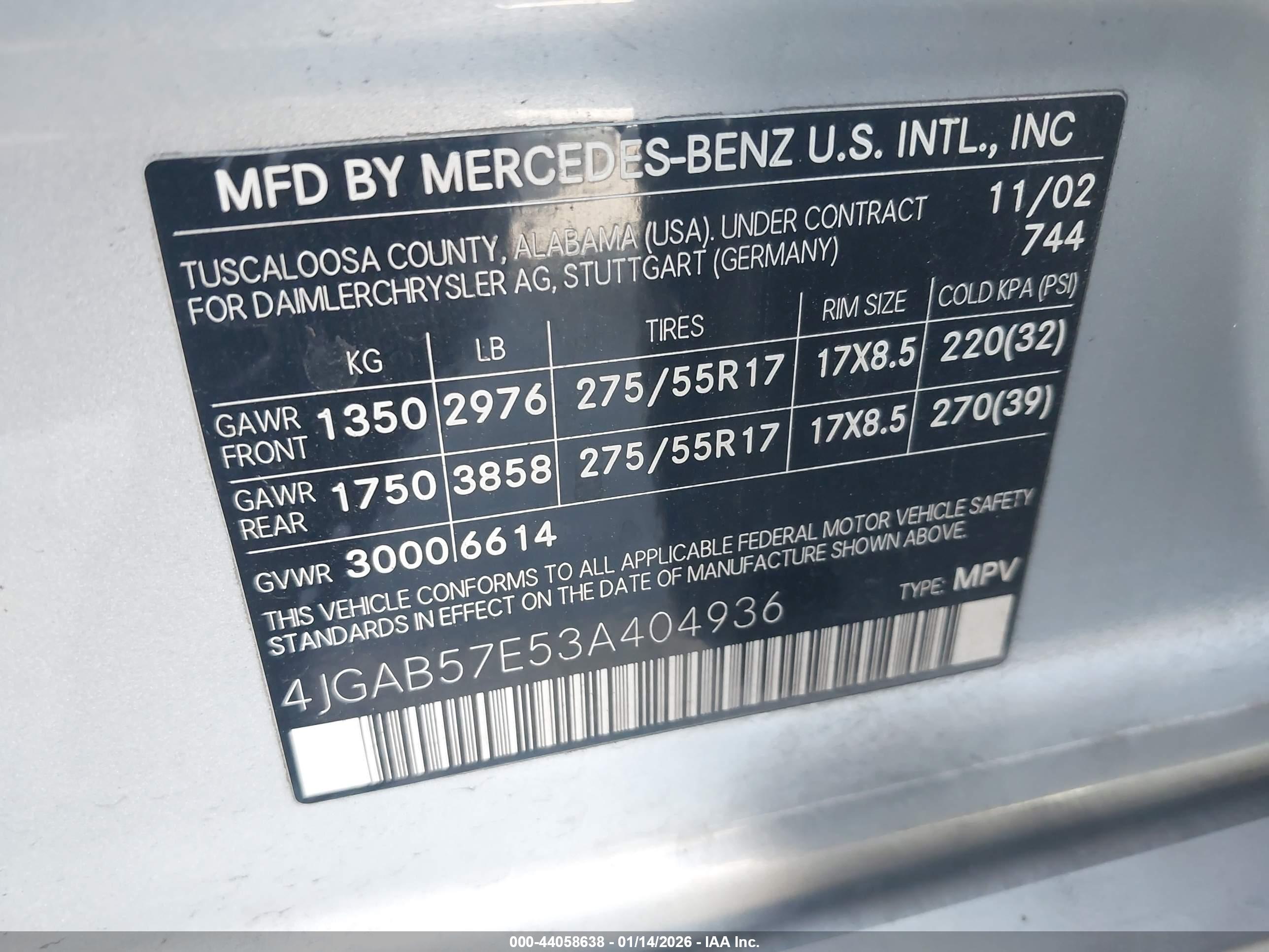 MERCEDES-BENZ ML image 9