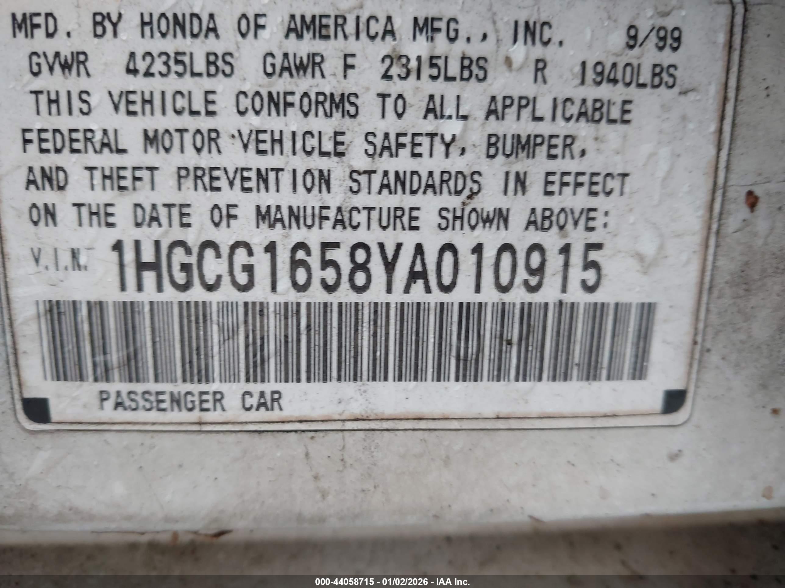 HONDA ACCORD image 9
