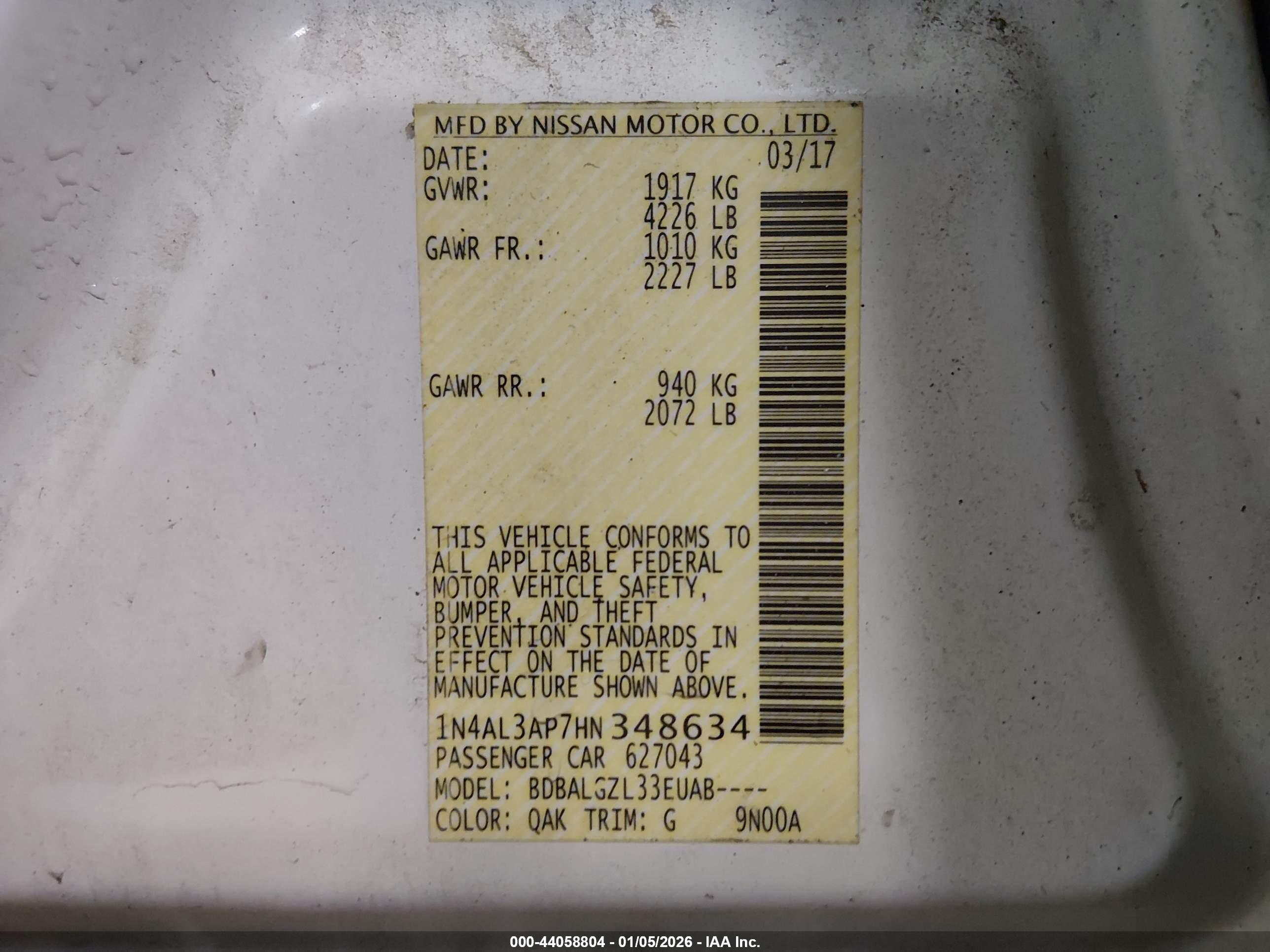 NISSAN ALTIMA image 9