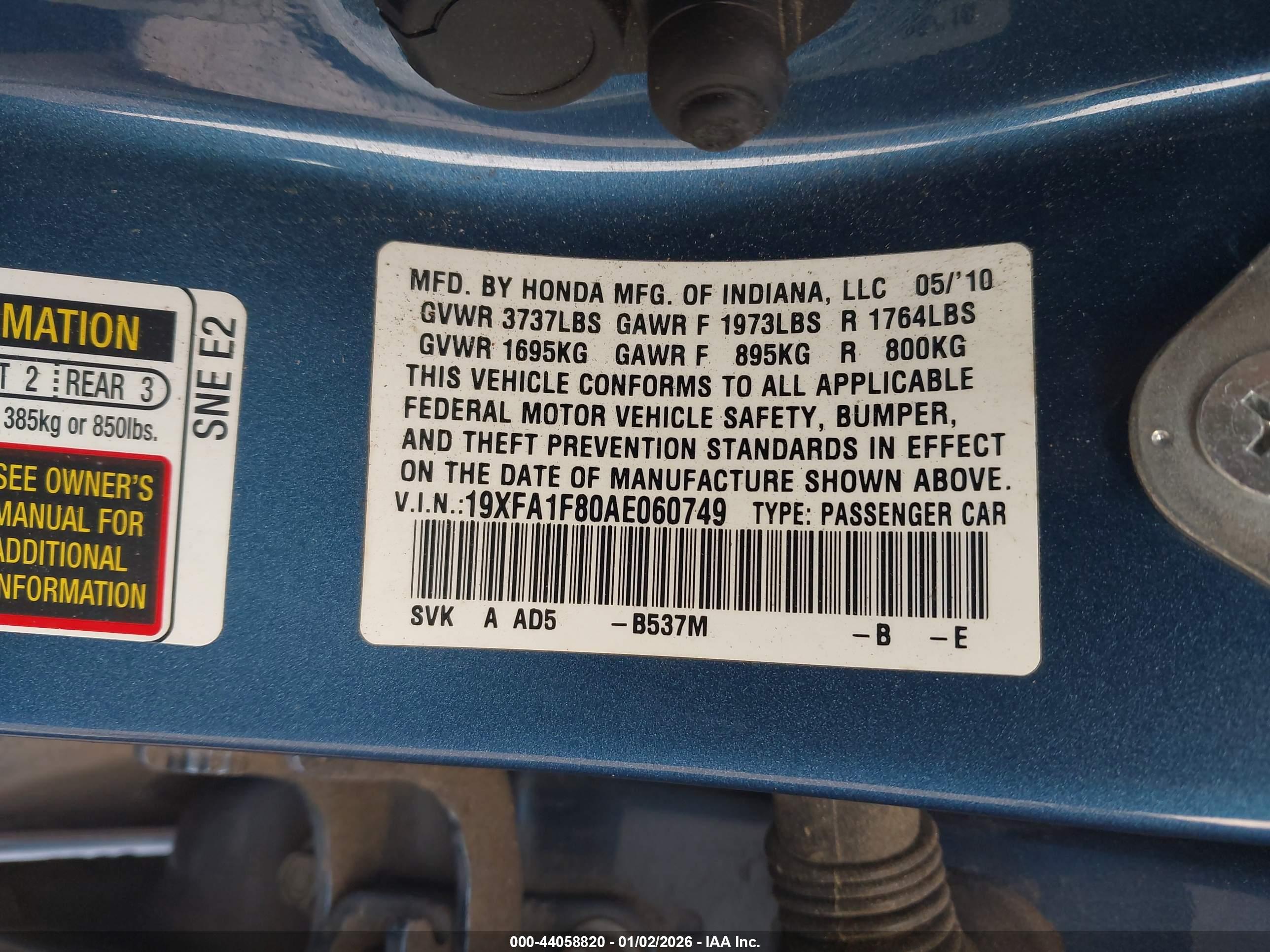 HONDA CIVIC image 9