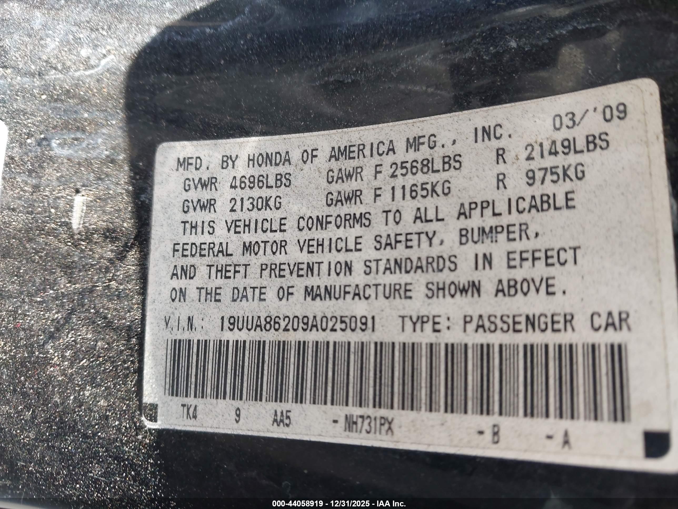 ACURA TL image 9