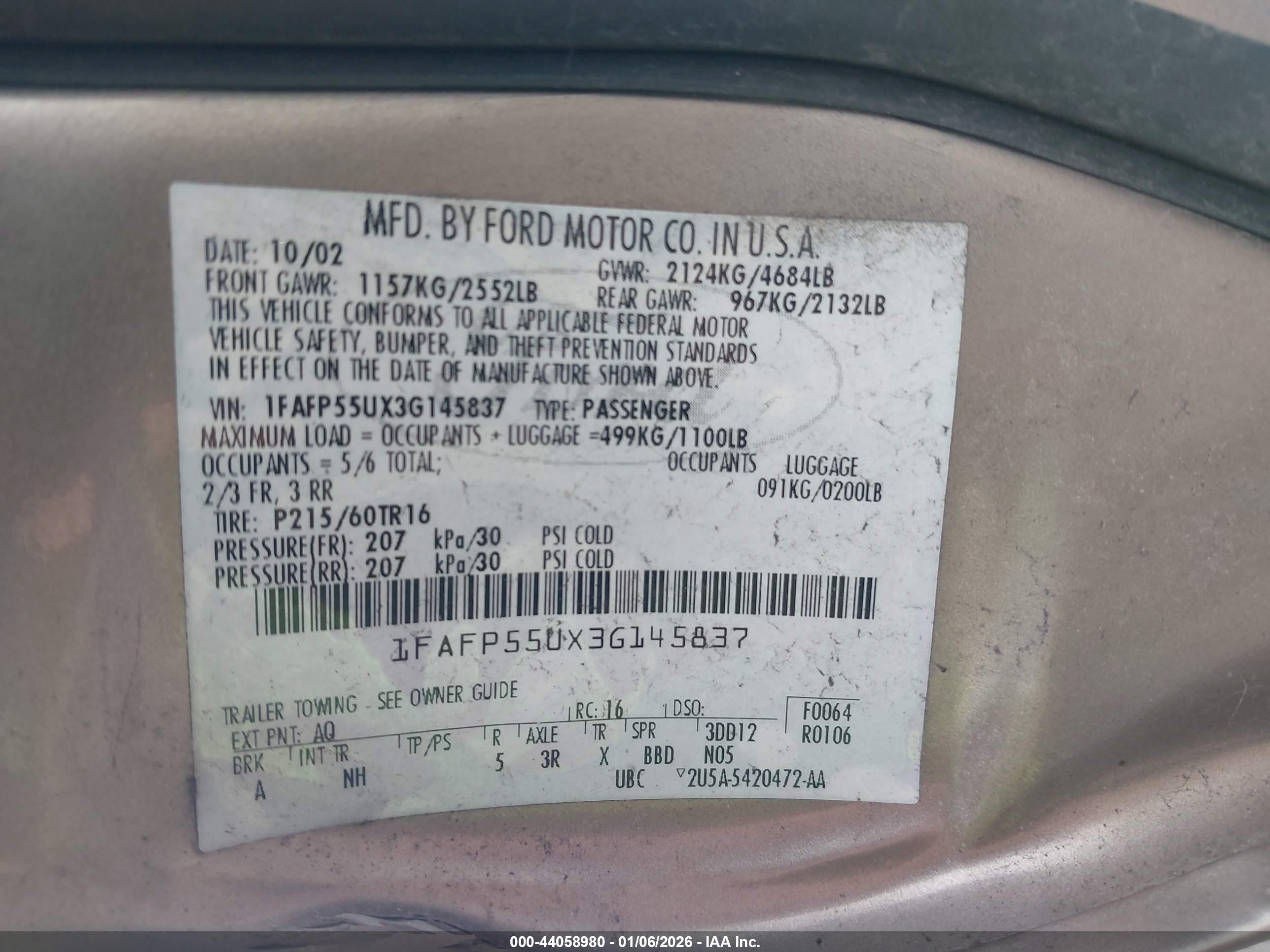 FORD TAURUS image 9