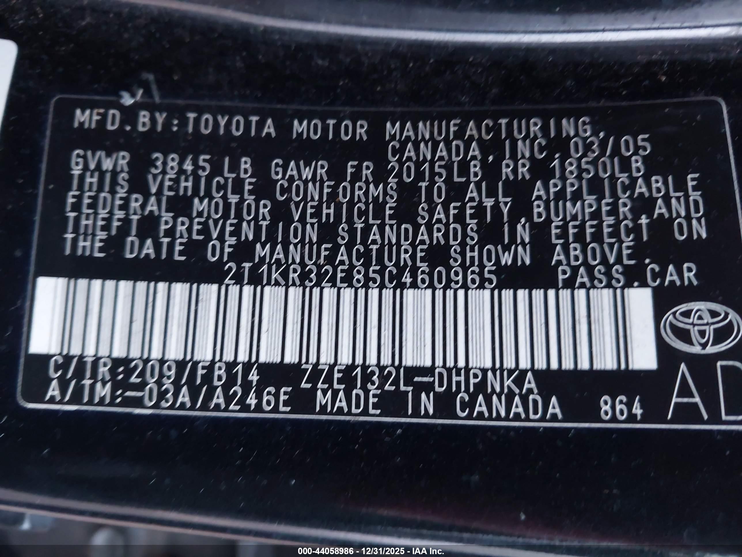 TOYOTA MATRIX image 9