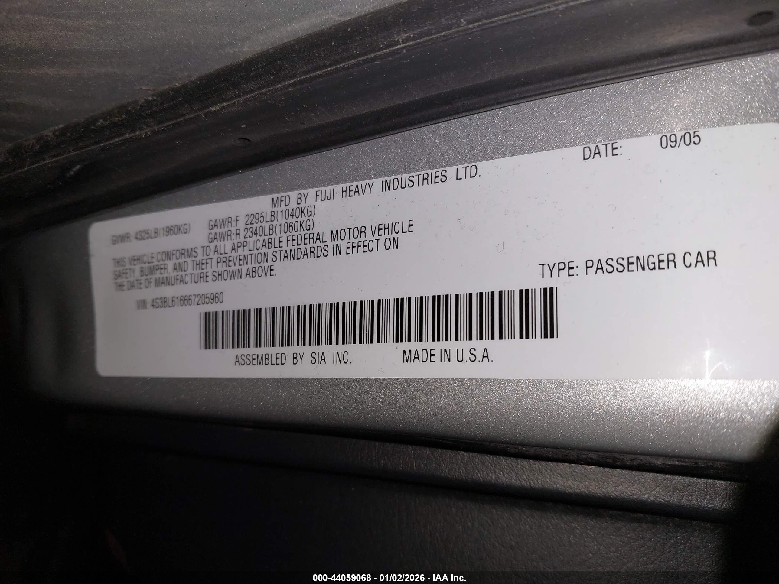 SUBARU LEGACY image 9
