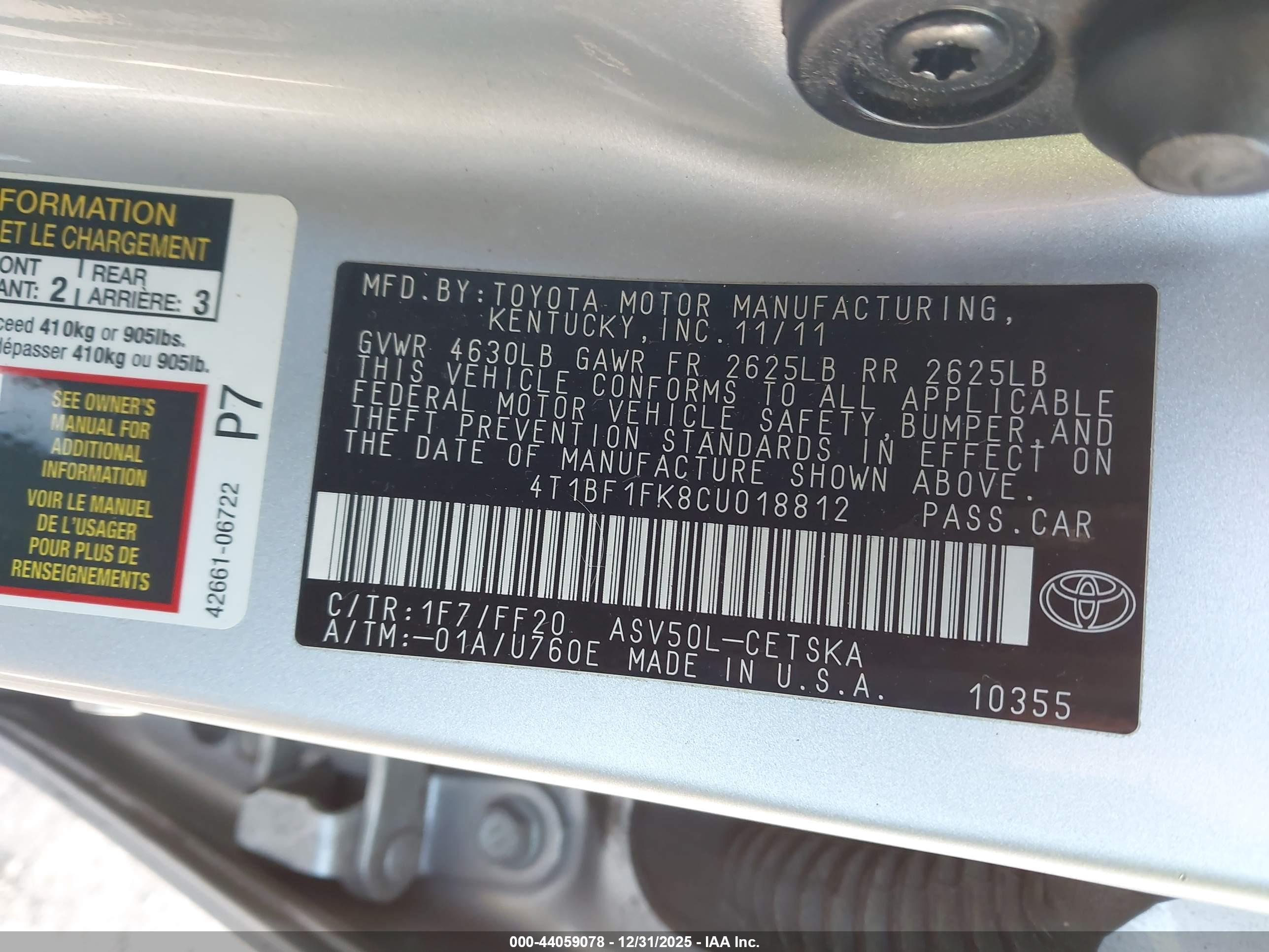 TOYOTA CAMRY image 9