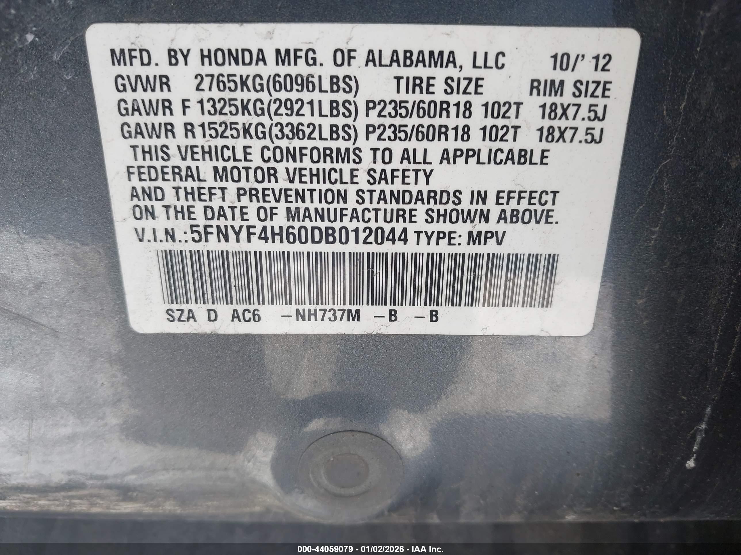 HONDA PILOT image 9
