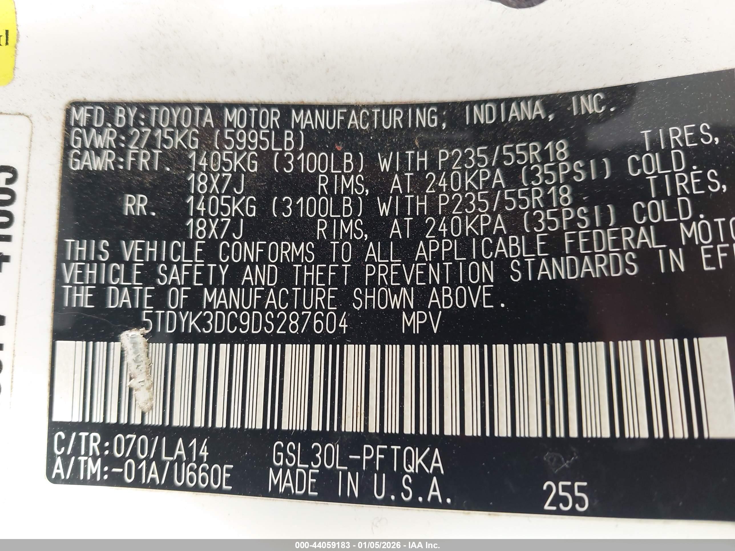 TOYOTA SIENNA image 9