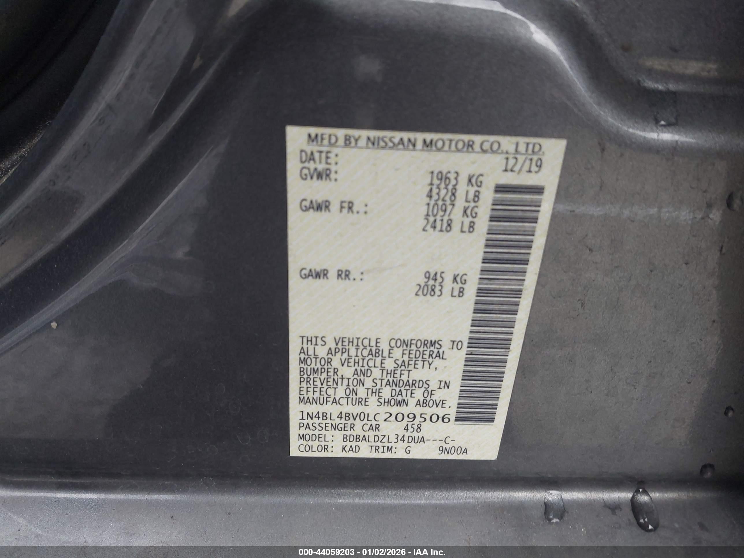 NISSAN ALTIMA image 9