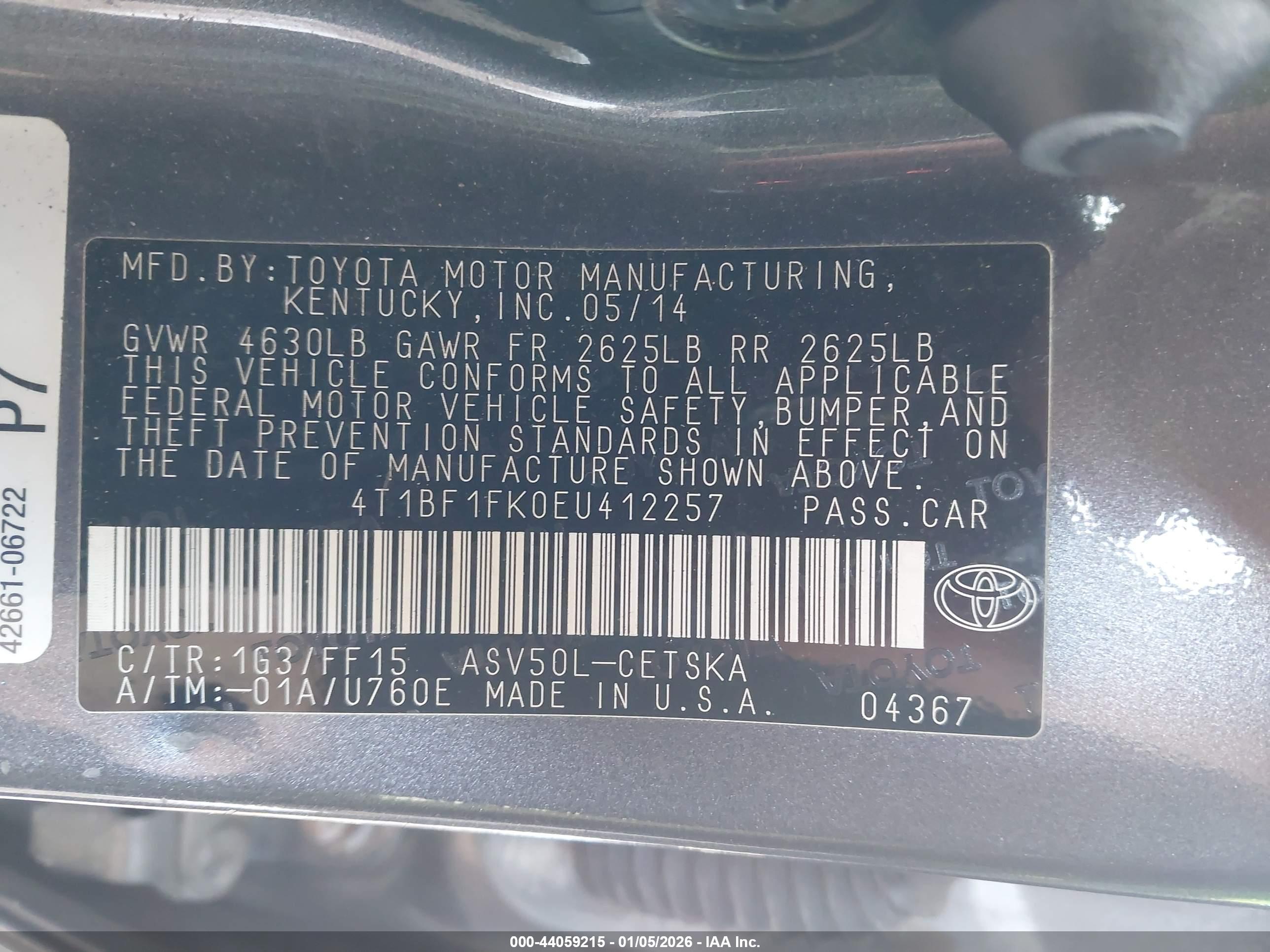 TOYOTA CAMRY image 9