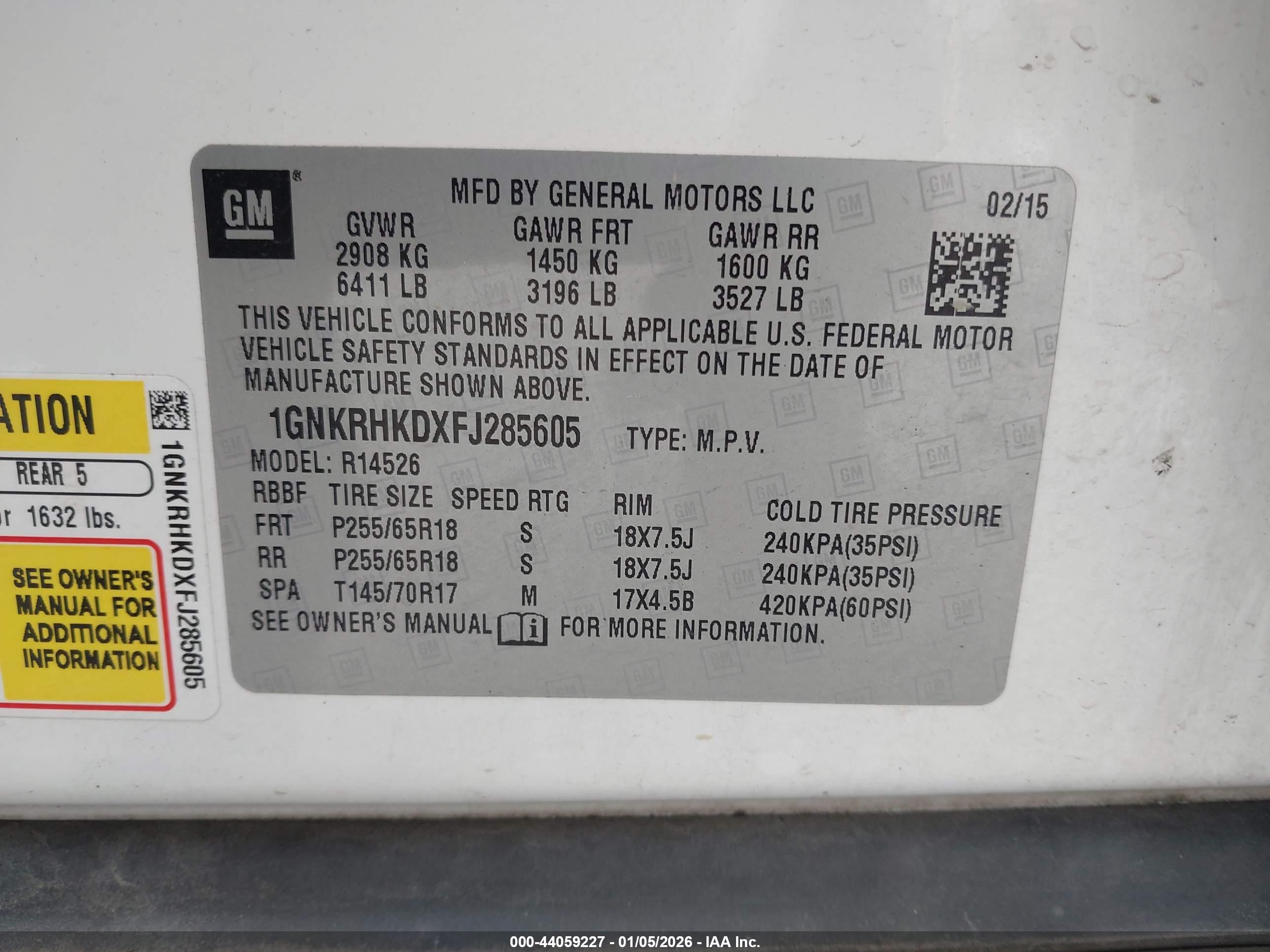 CHEVROLET TRAVERSE image 9
