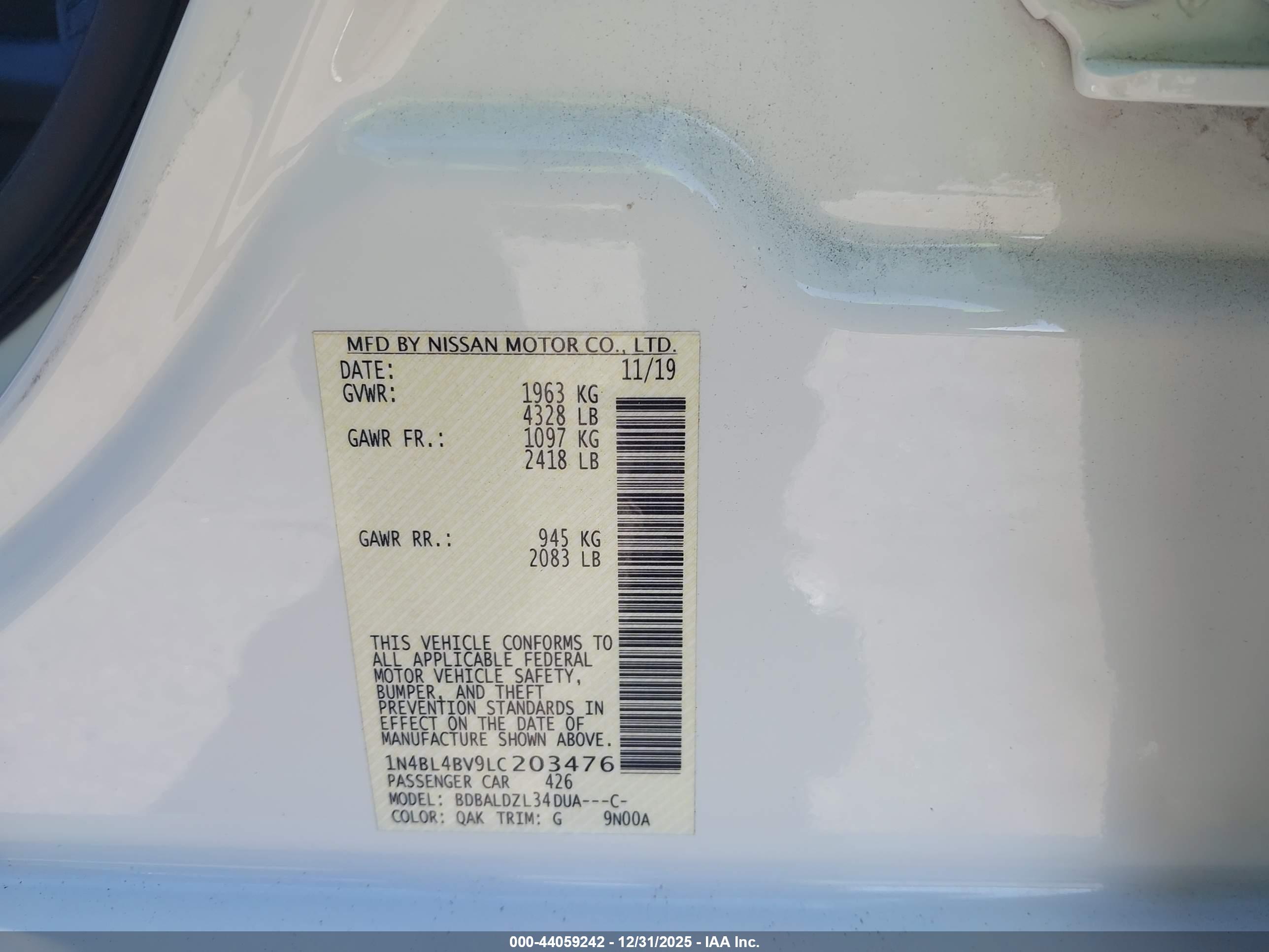 NISSAN ALTIMA image 9