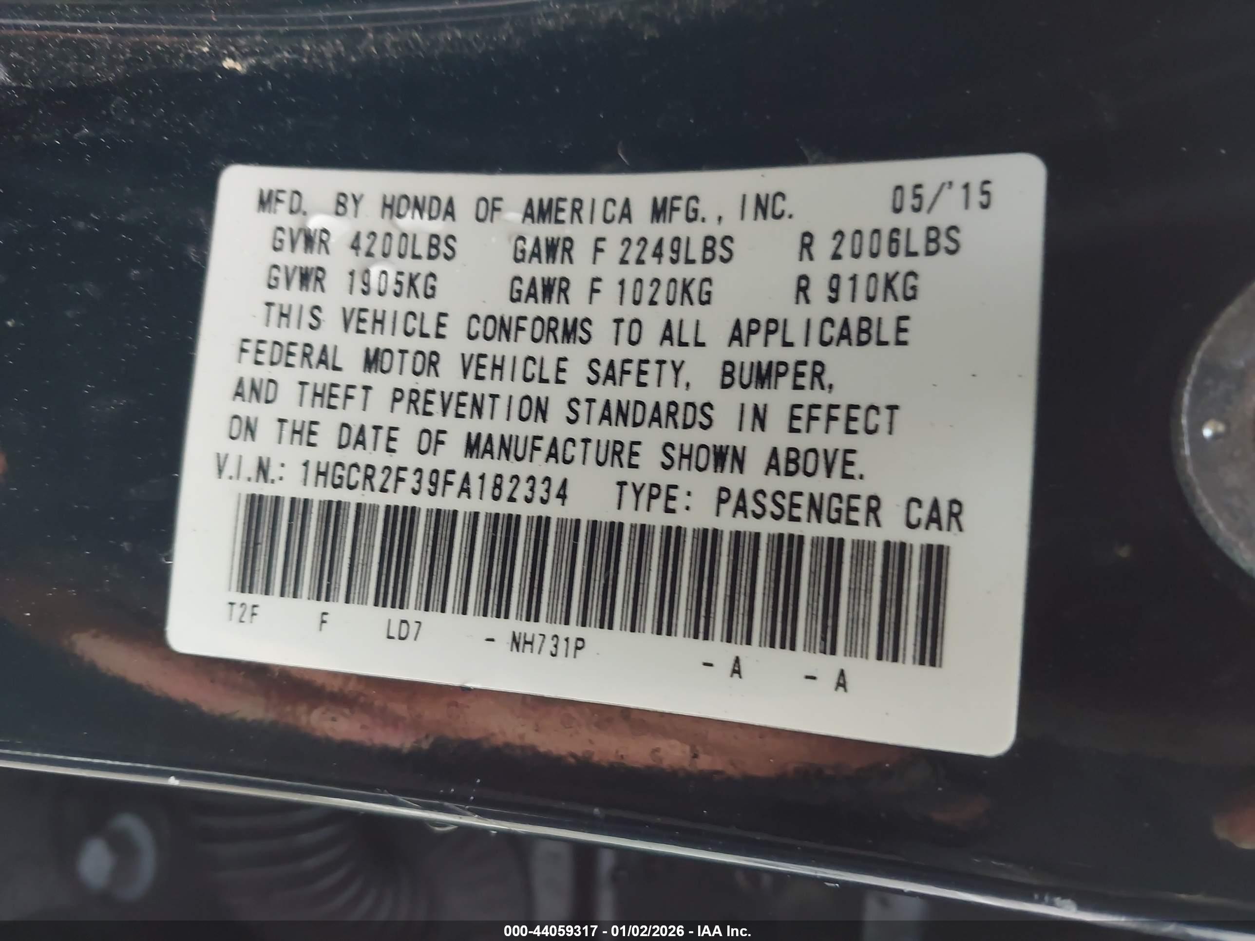 HONDA ACCORD image 9