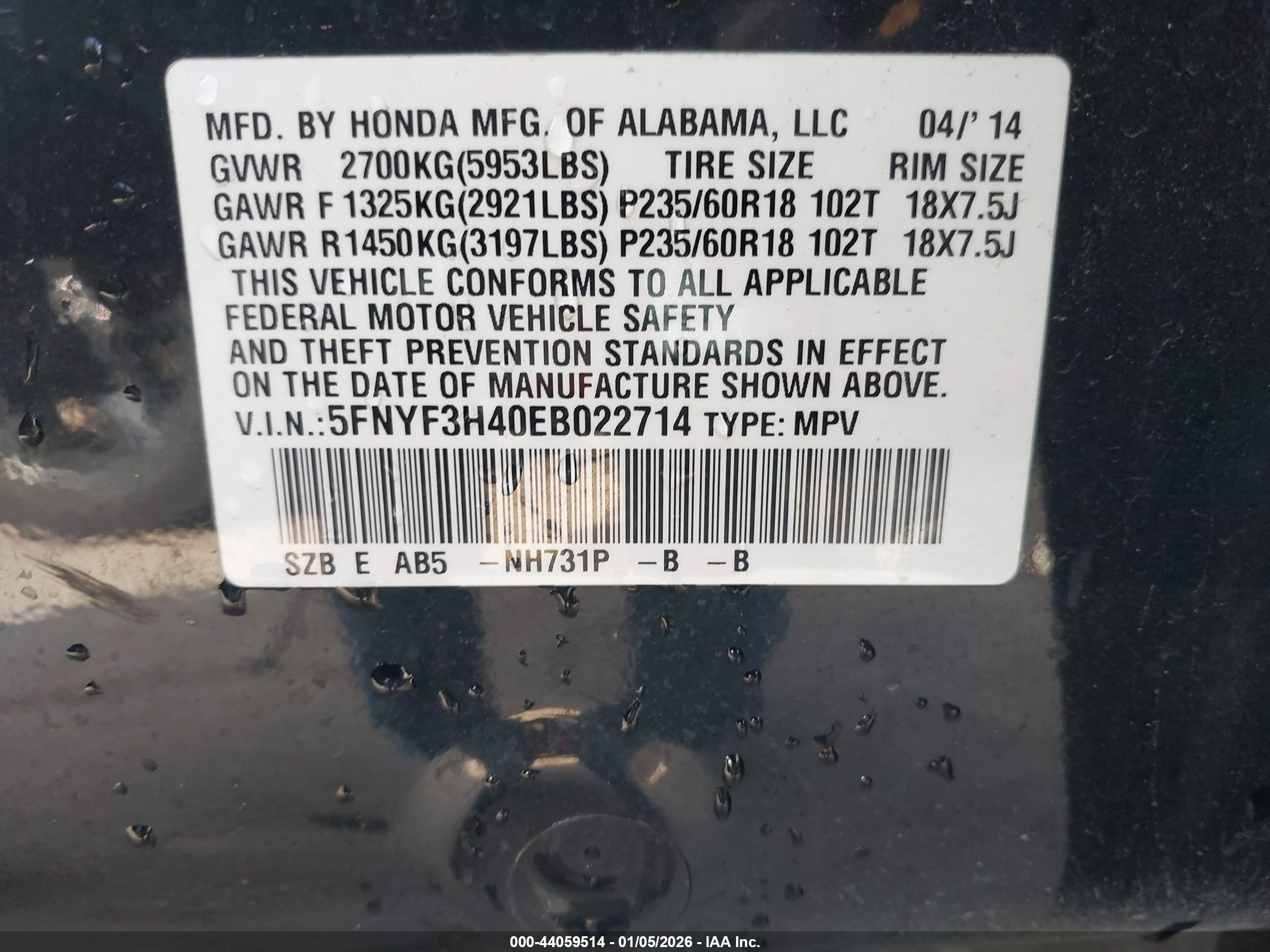 HONDA PILOT image 9